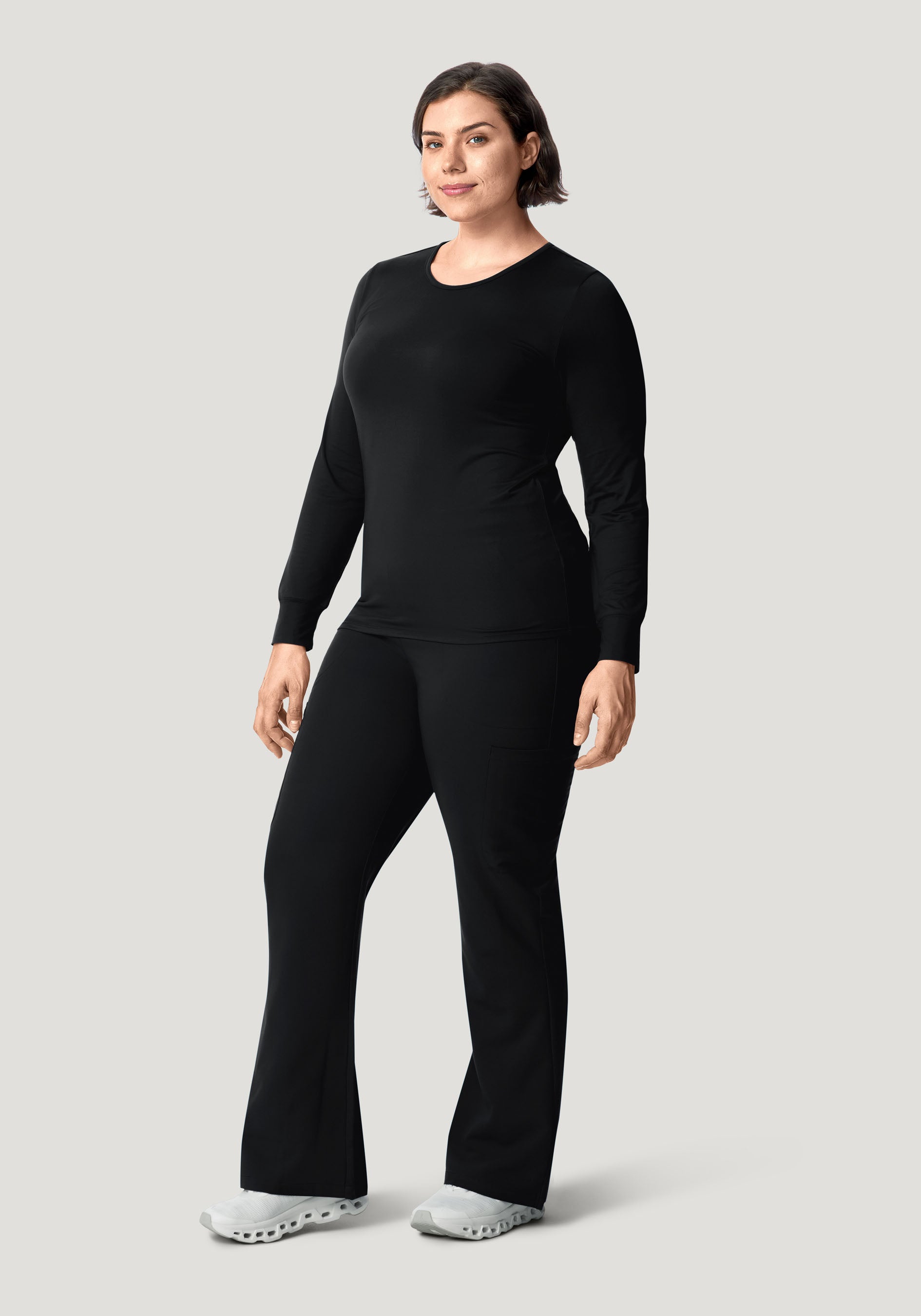 Women's Soft Knit Underscrubs Black