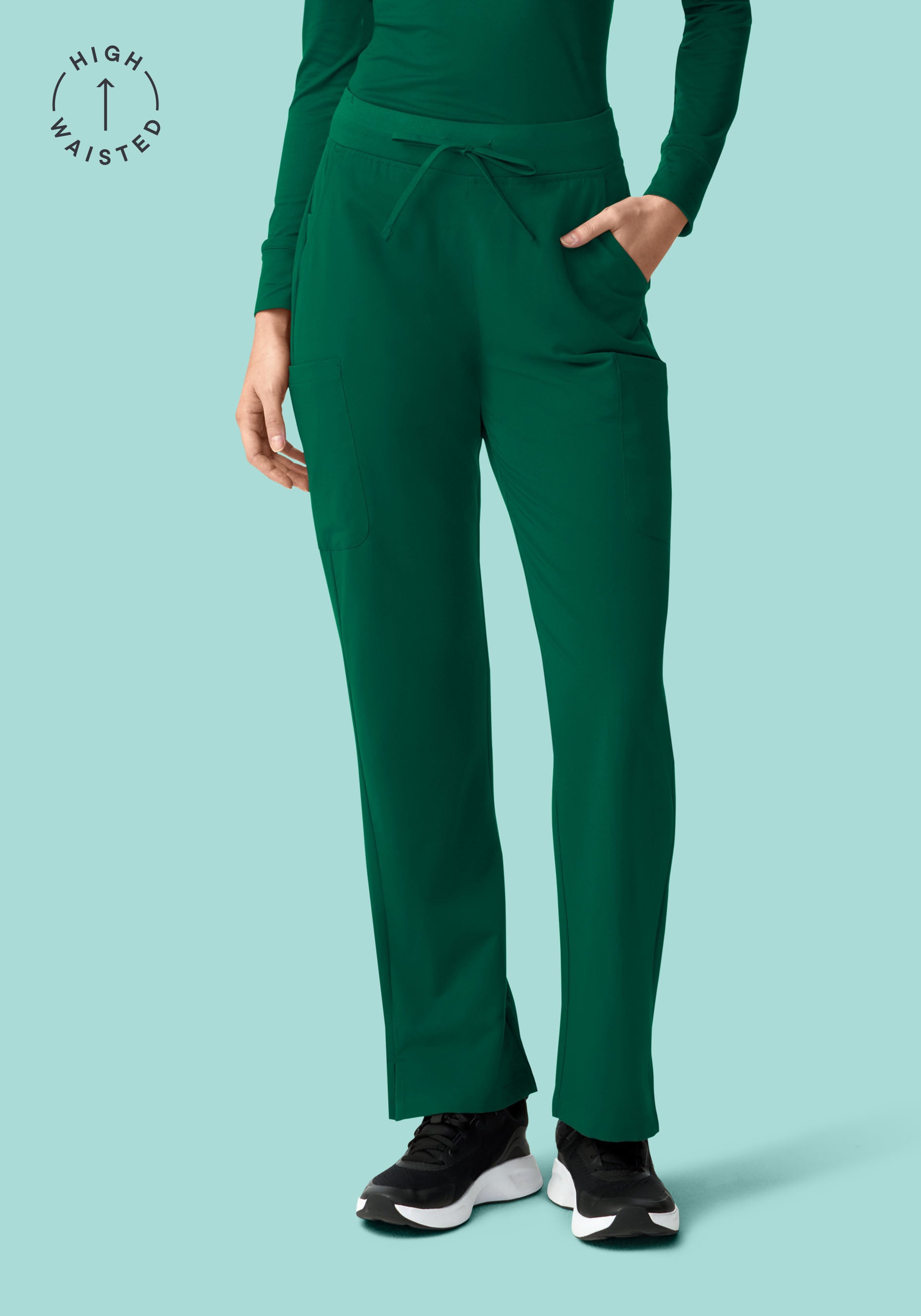 11 Pocket High Waisted Cargos Hunter Green