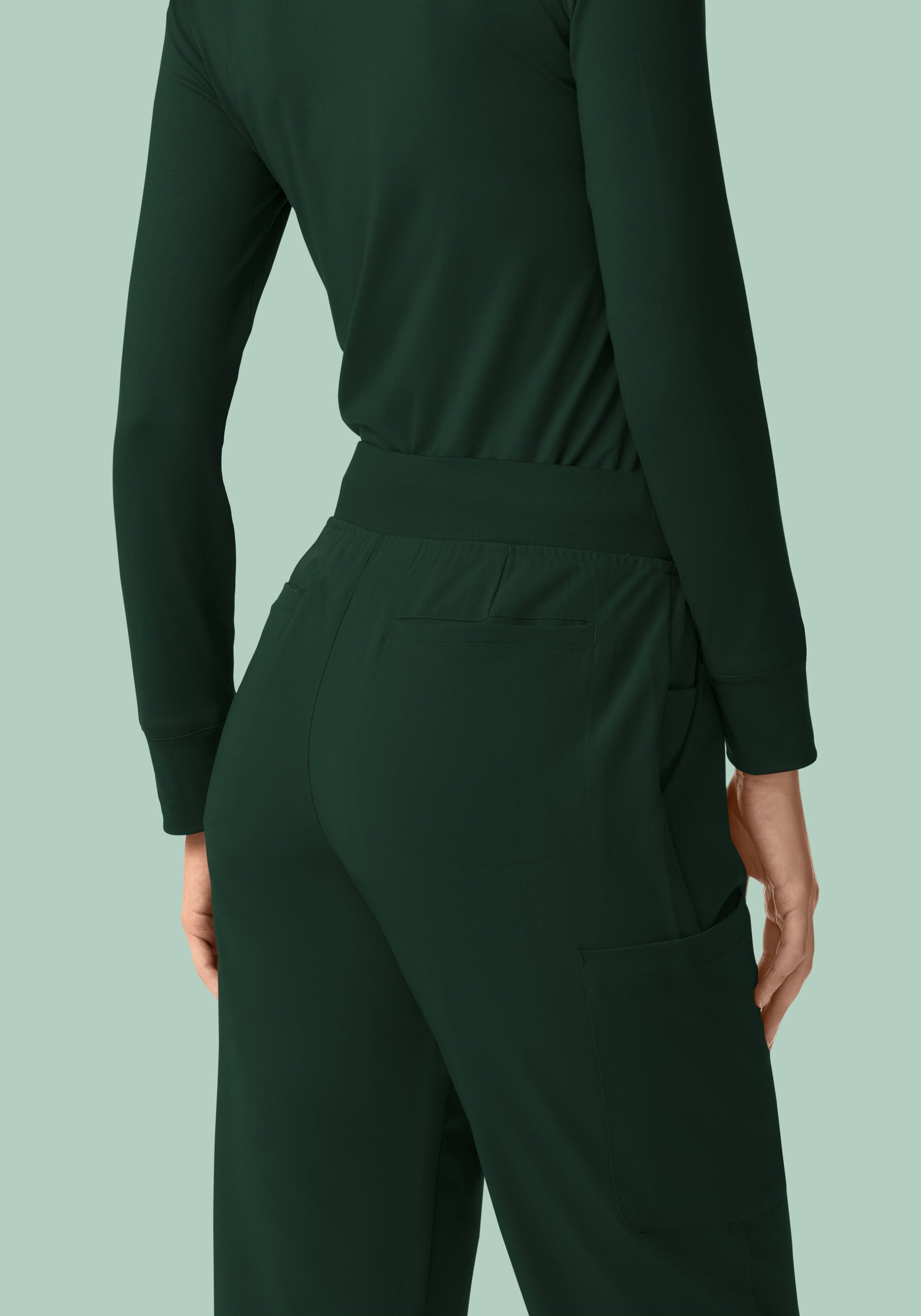 11 Pocket High Waisted Cargos Midnight Green