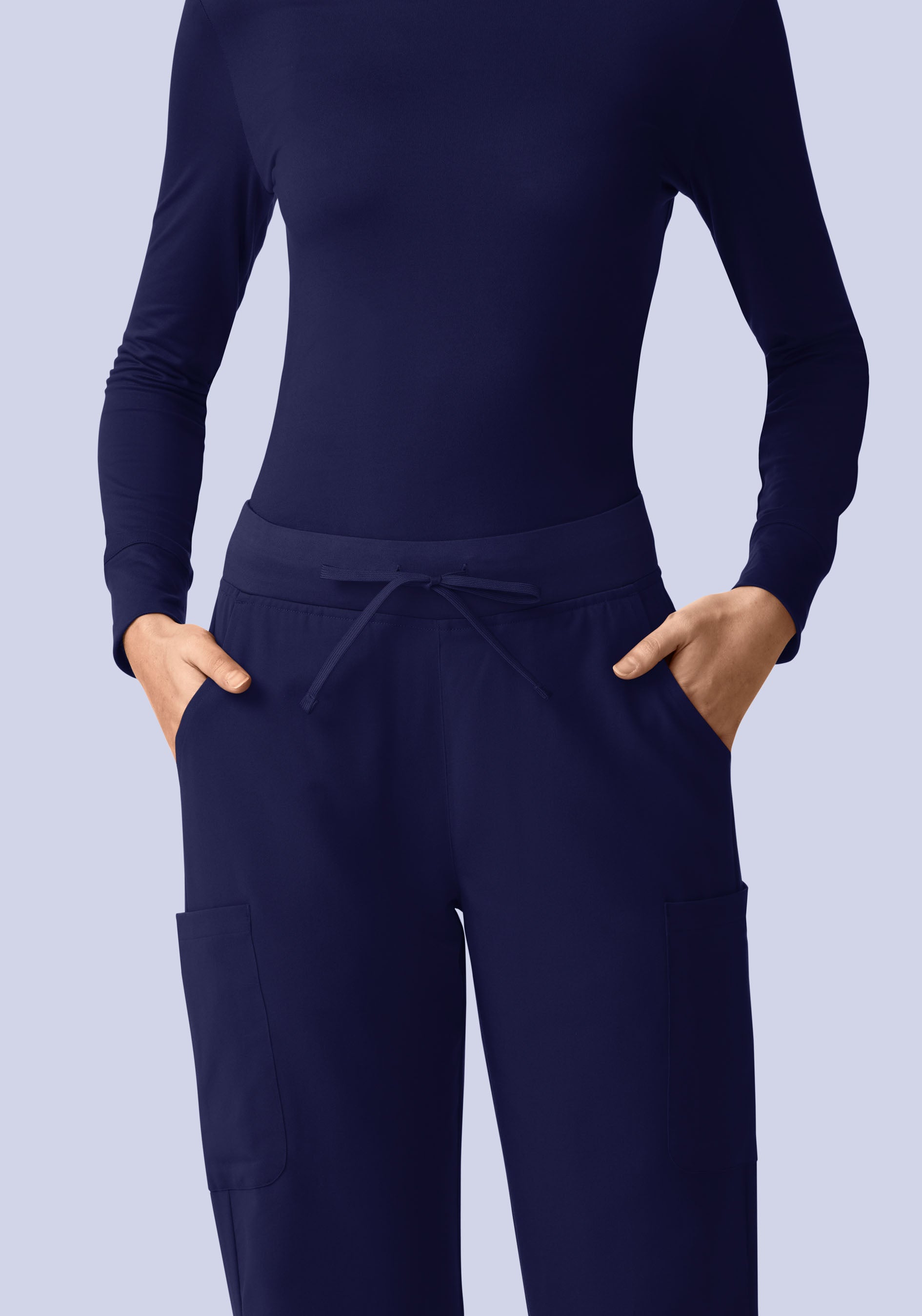 11 Pocket High Waisted Cargos Navy