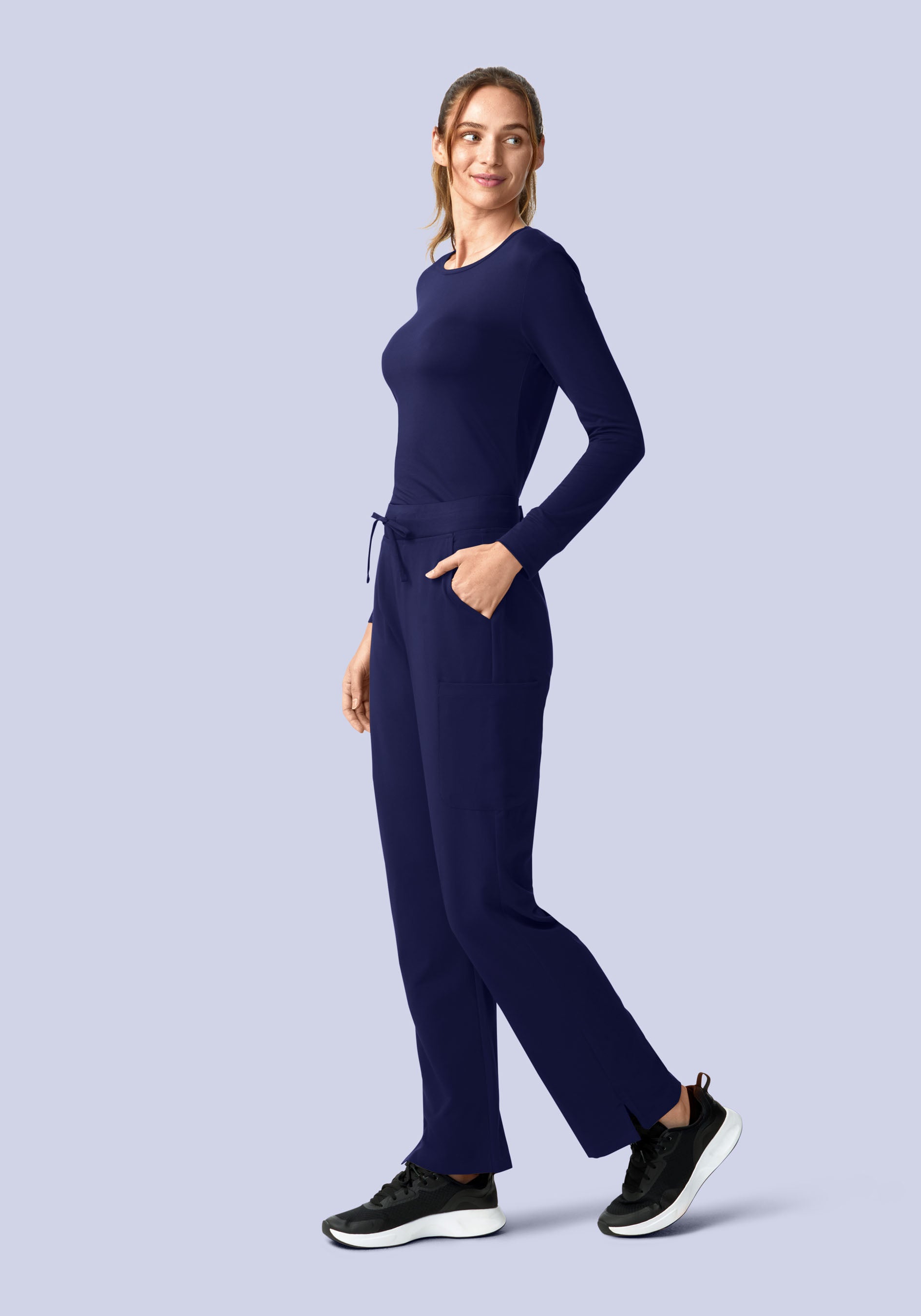 Women's Soft Knit Underscrubs Navy