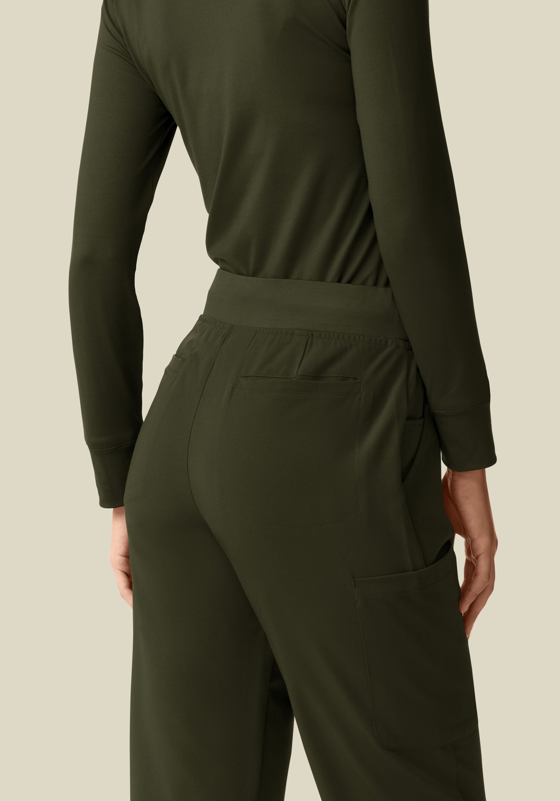 11 Pocket High Waisted Cargos Olive