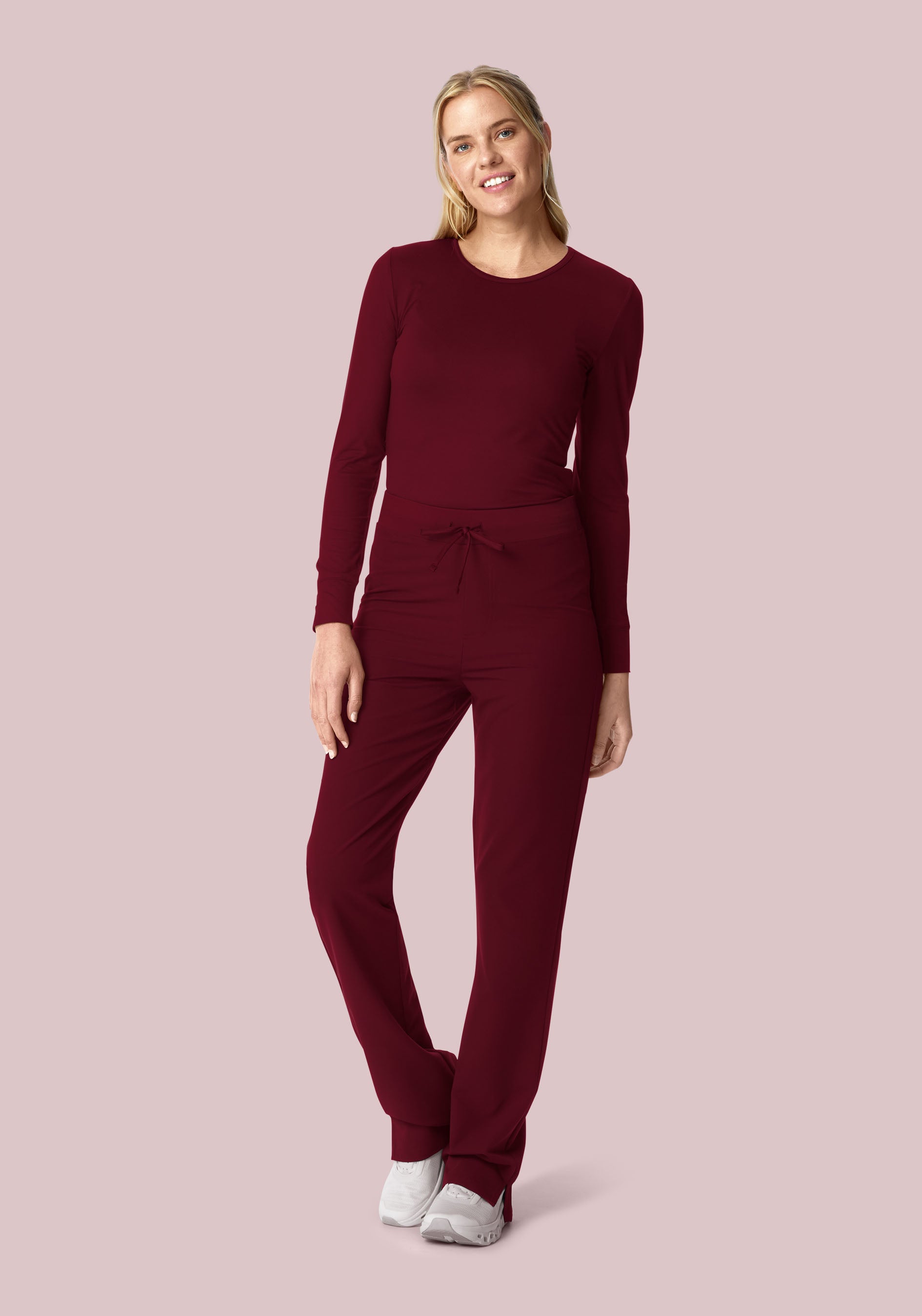 Women's Soft Knit Underscrubs Wine