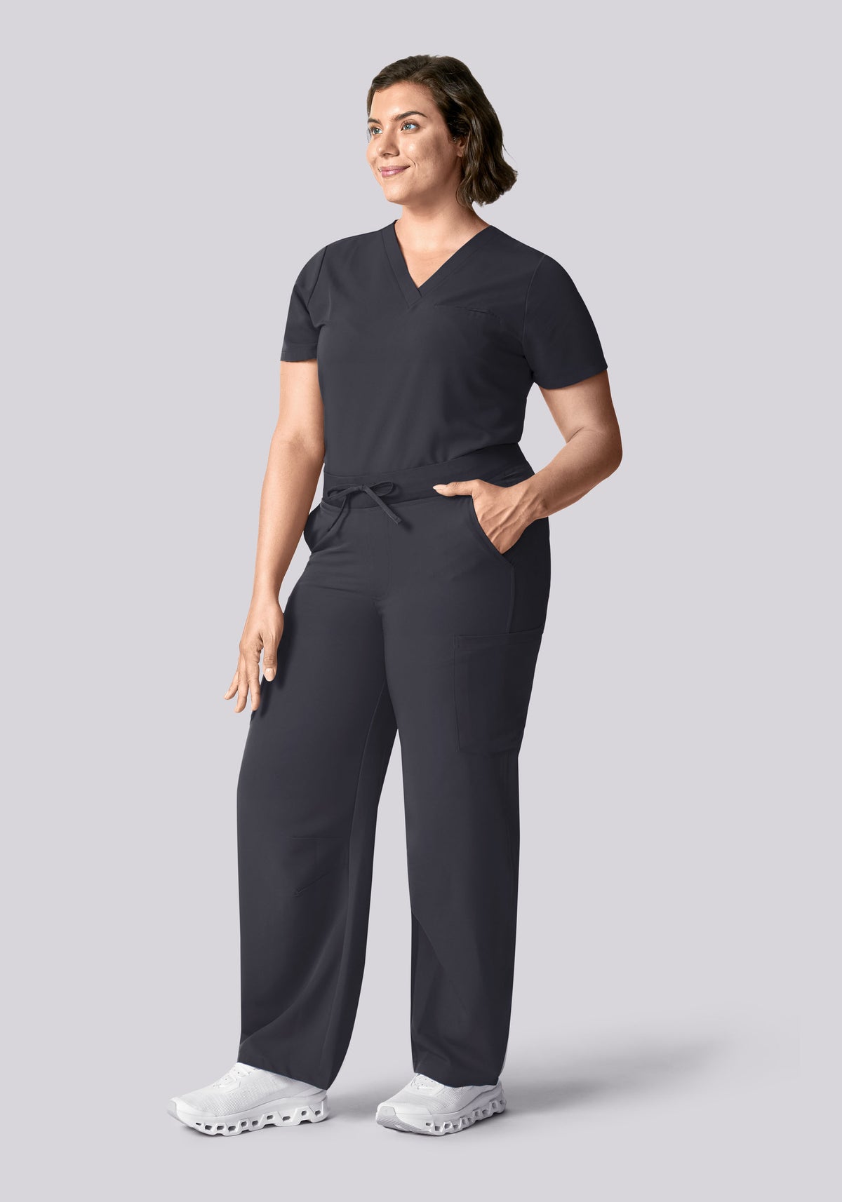 Mid-Rise Barrel Pants Pewter