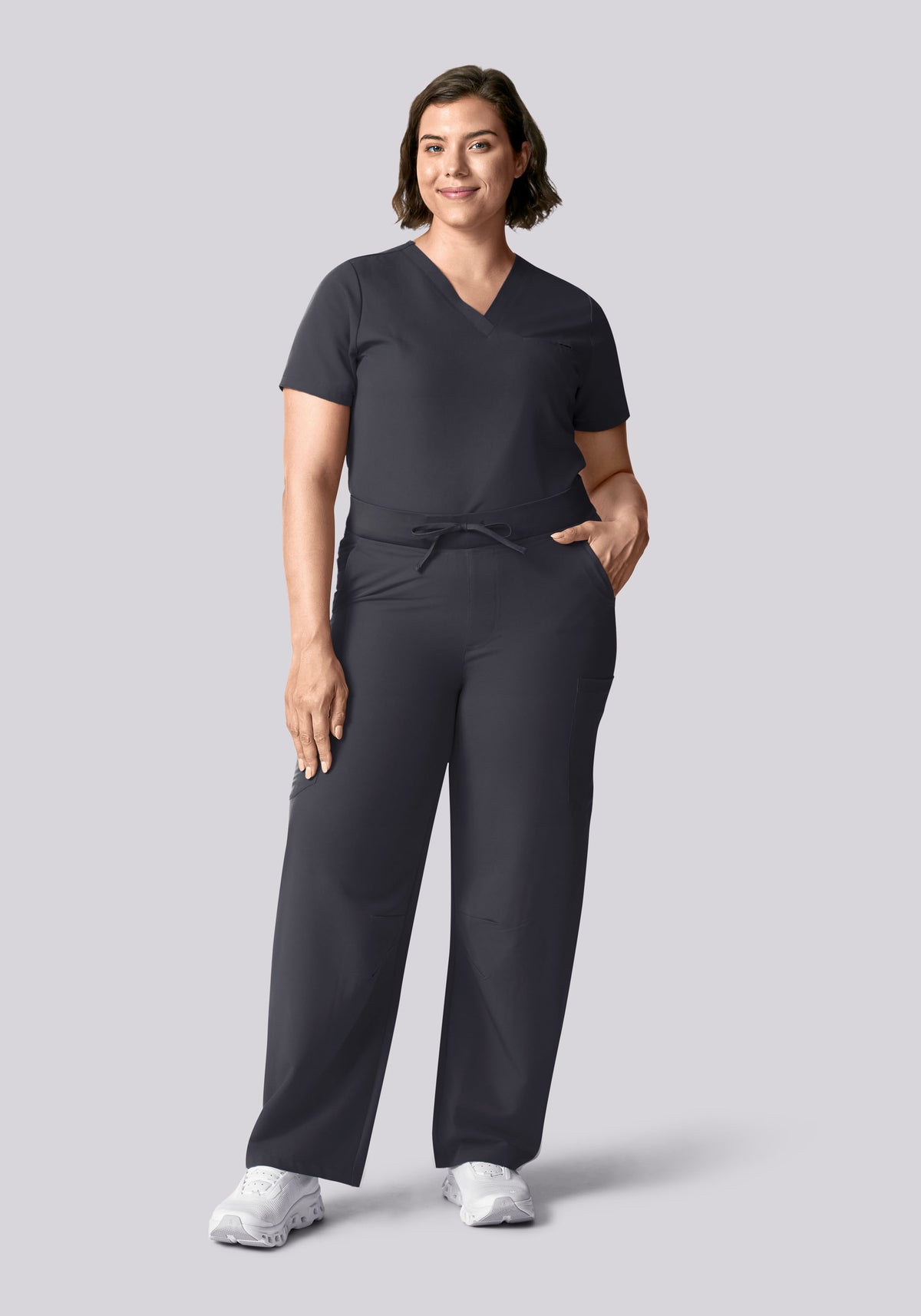 Mid-Rise Barrel Pants Pewter