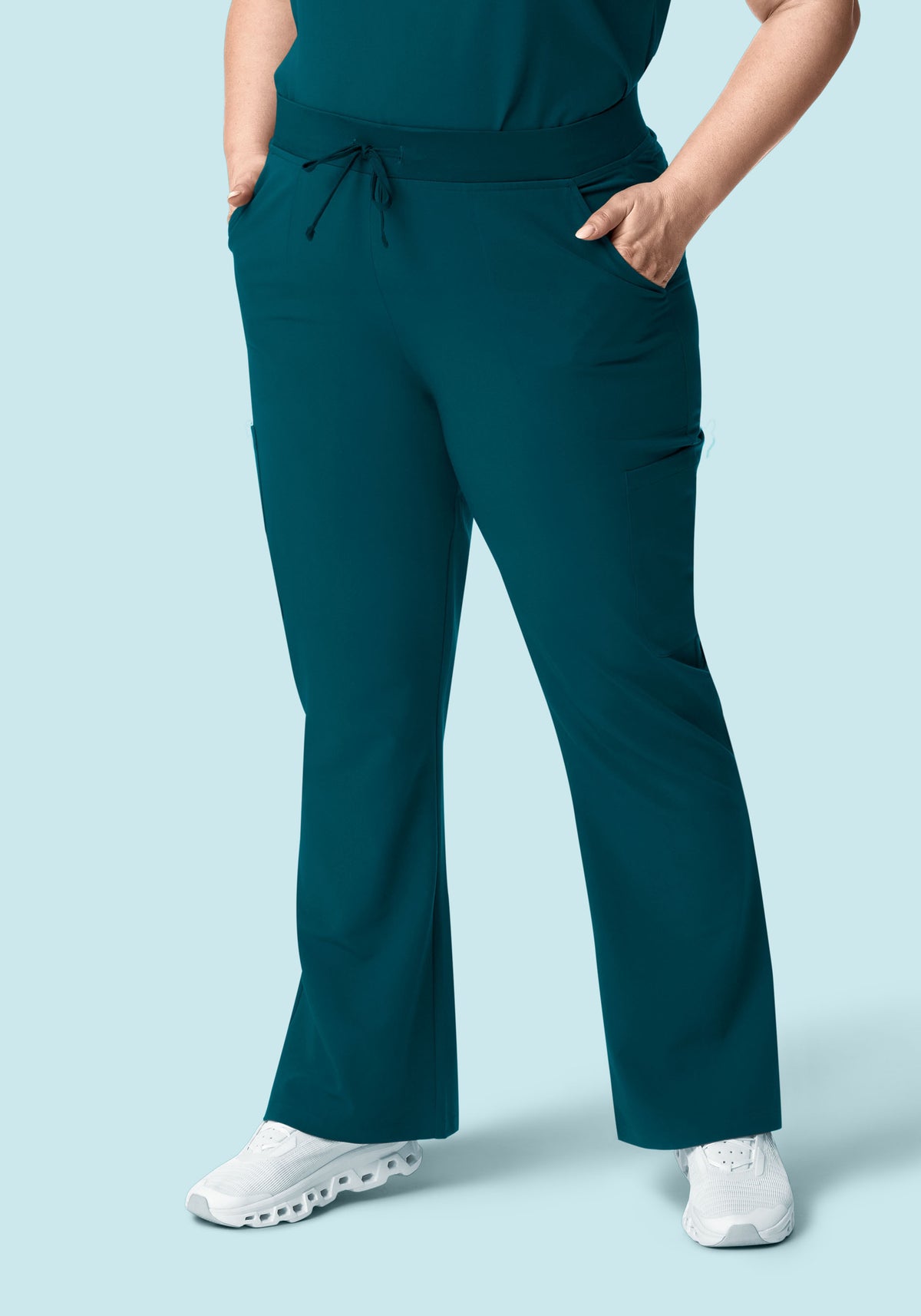High Waisted Flares Caribbean Blue