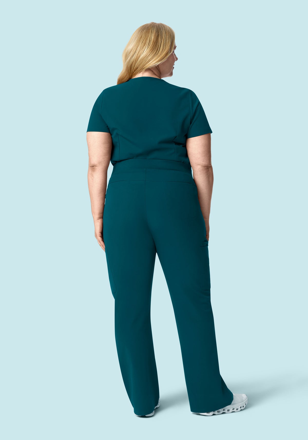 High Waisted Flares Caribbean Blue