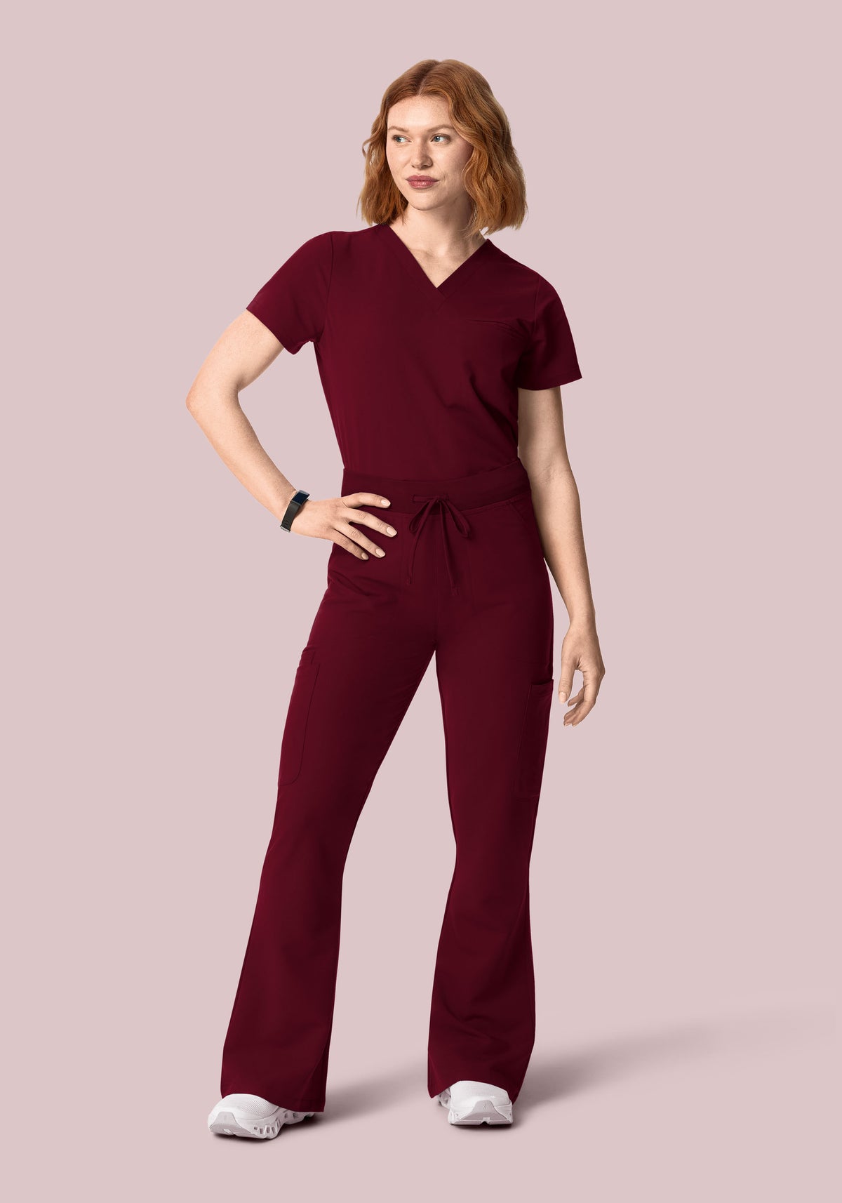 High Waisted Flares Wine