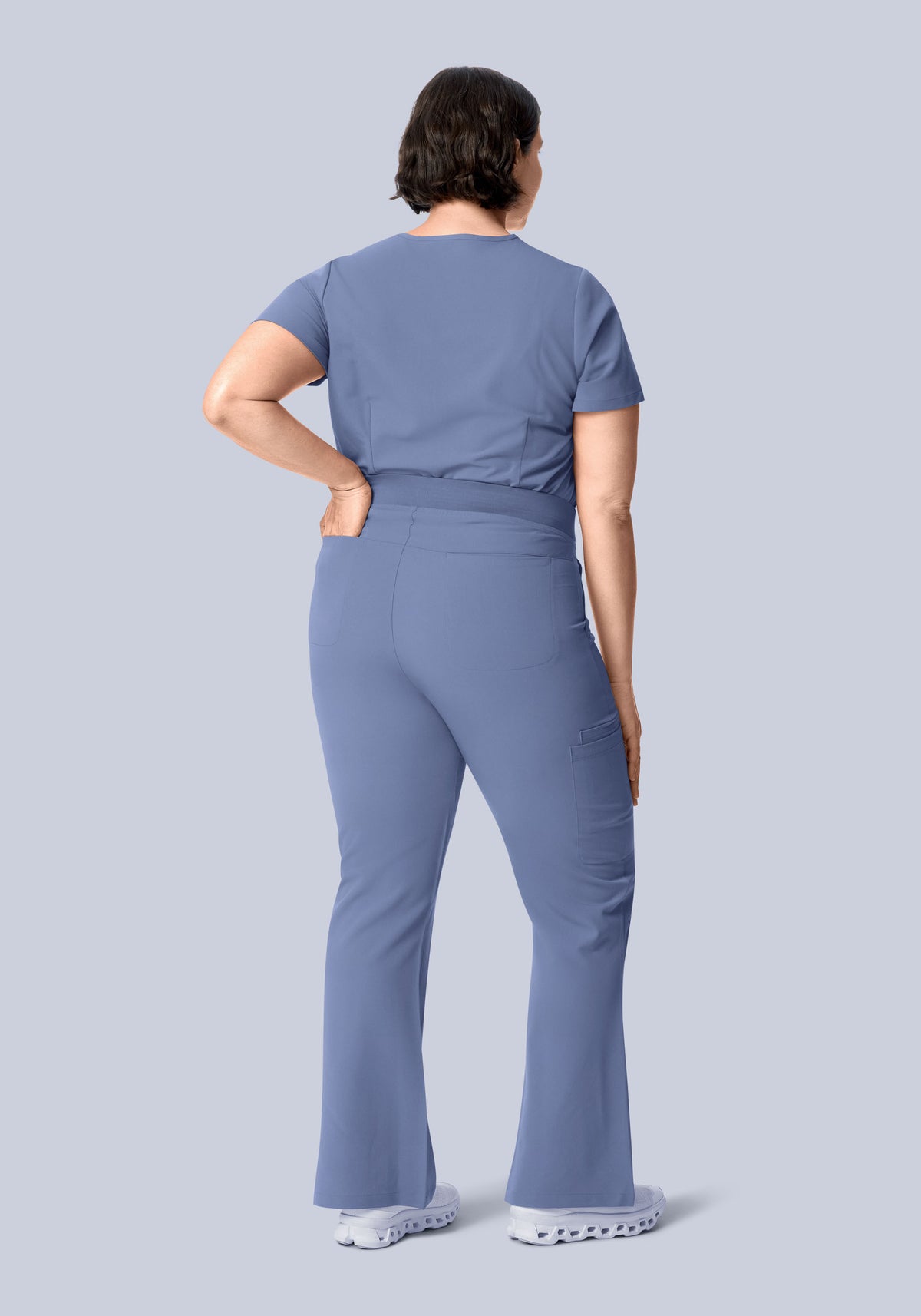 High Waisted Flares Periwinkle