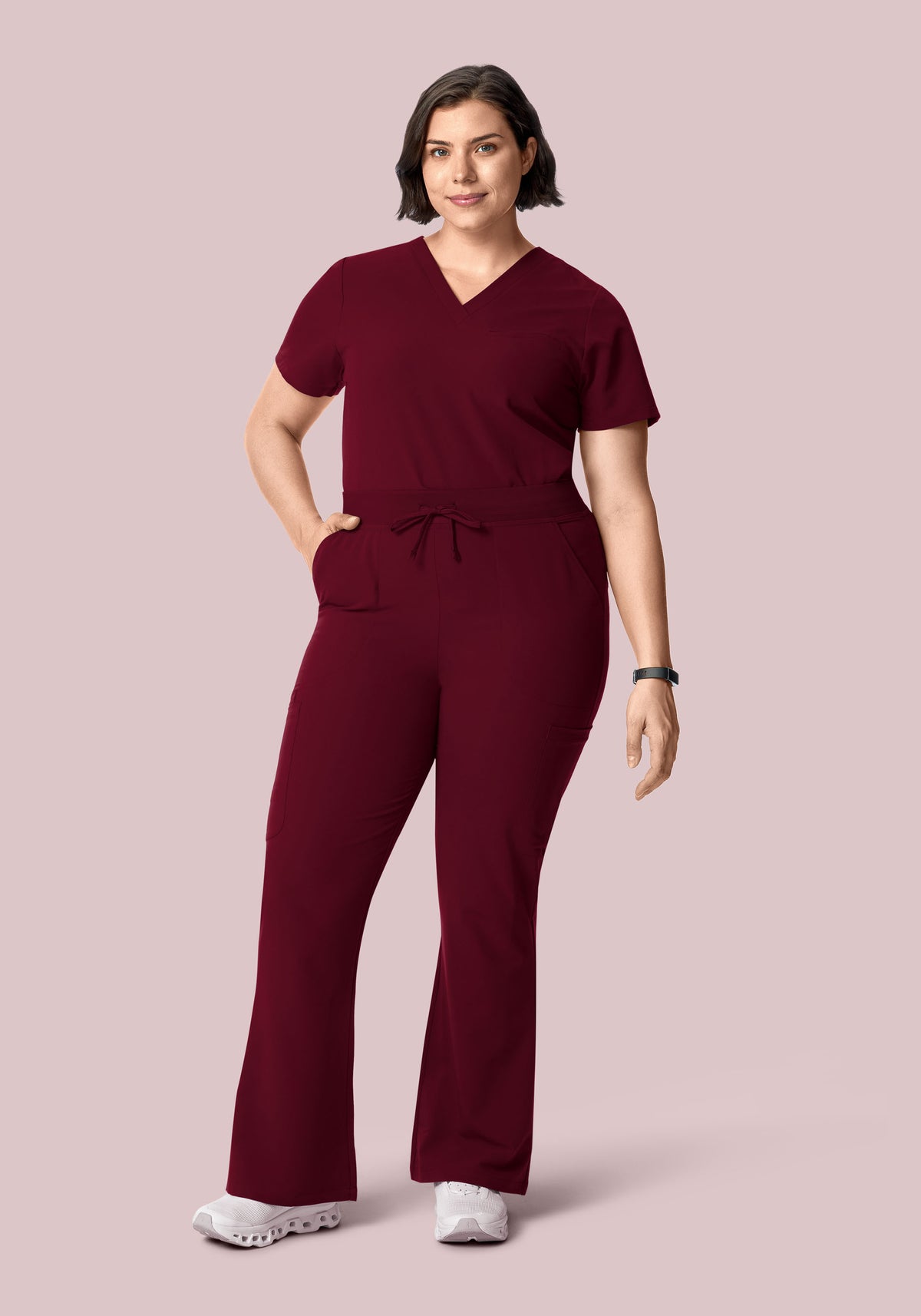 High Waisted Flares Wine