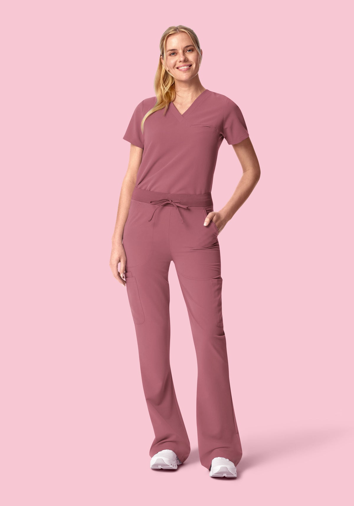 High Waisted Flares Mauve