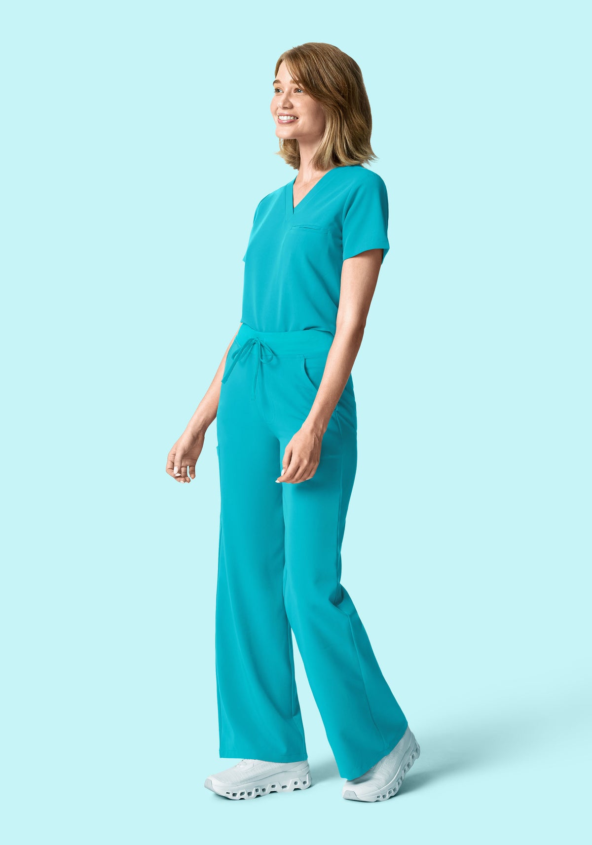 High Waisted Wide Leg Teal