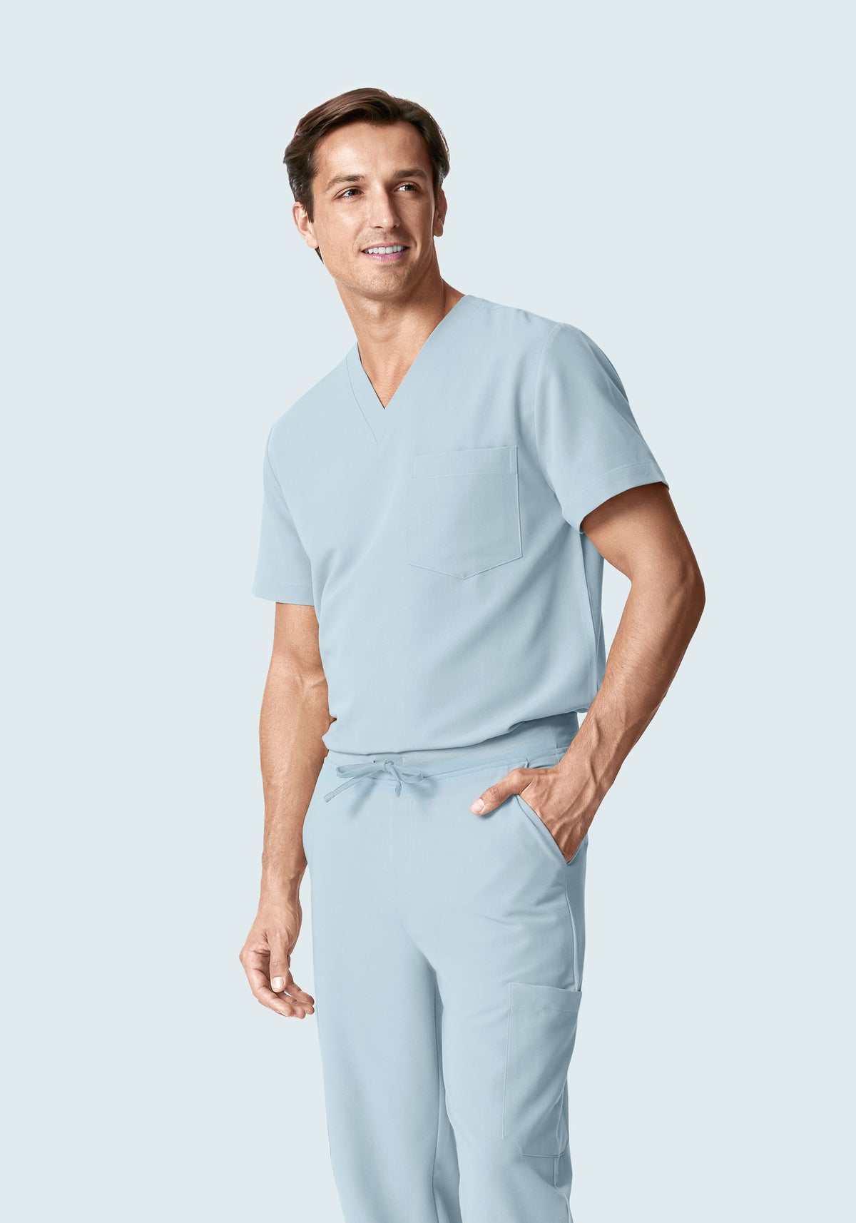 Two Pocket Top Powder Blue