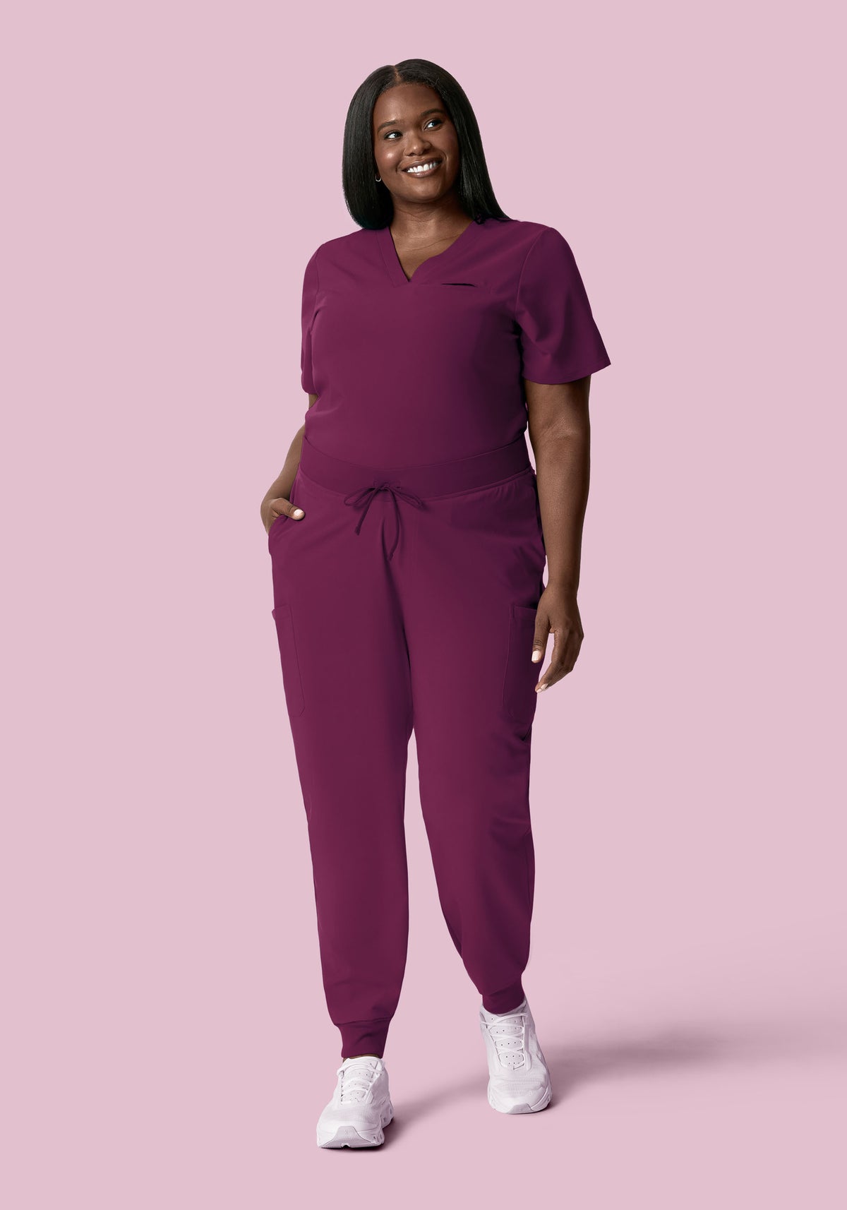 9 Pocket Joggers Plum