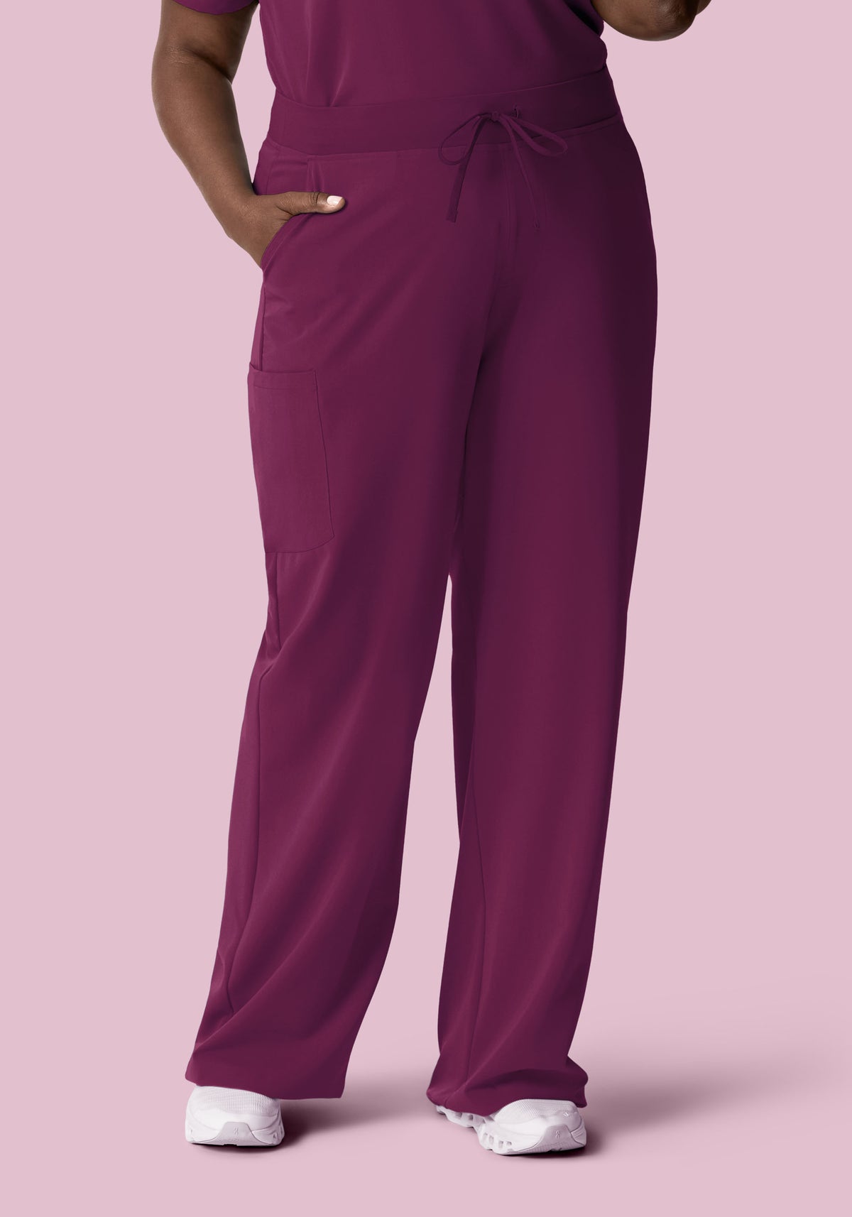 High Waisted Wide Leg Plum