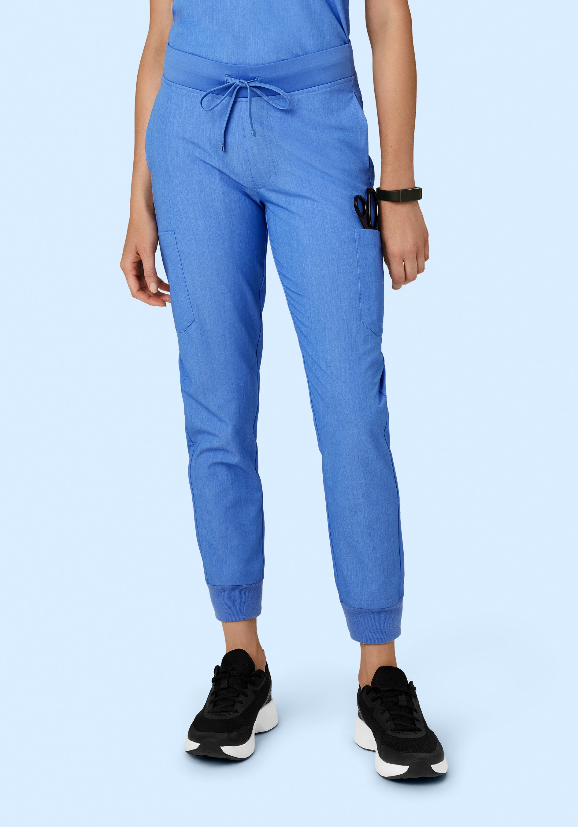 9 Pocket Joggers Heather Blue
