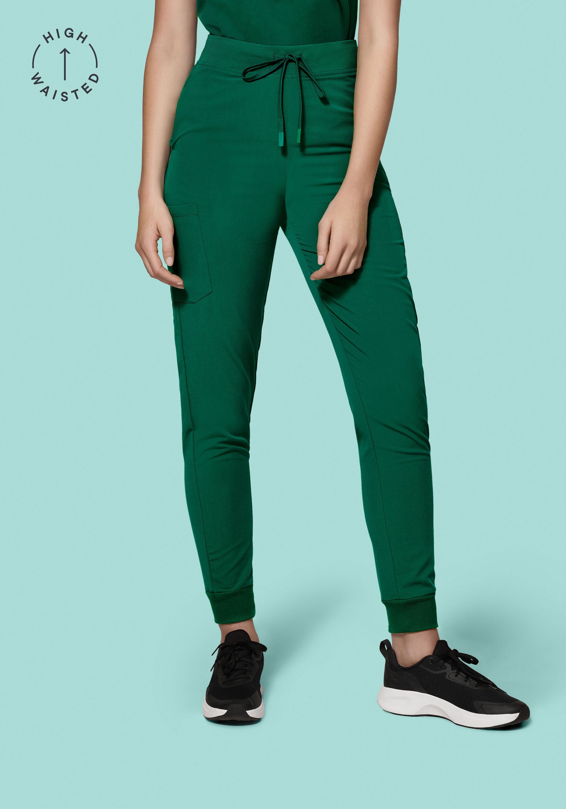 High Waisted Joggers Hunter Green