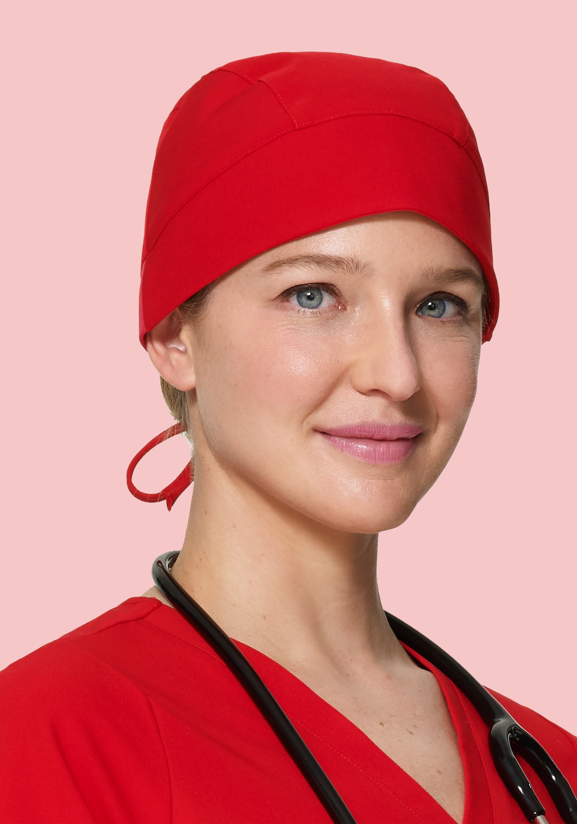 Contemporary Scrub Cap Candy Red