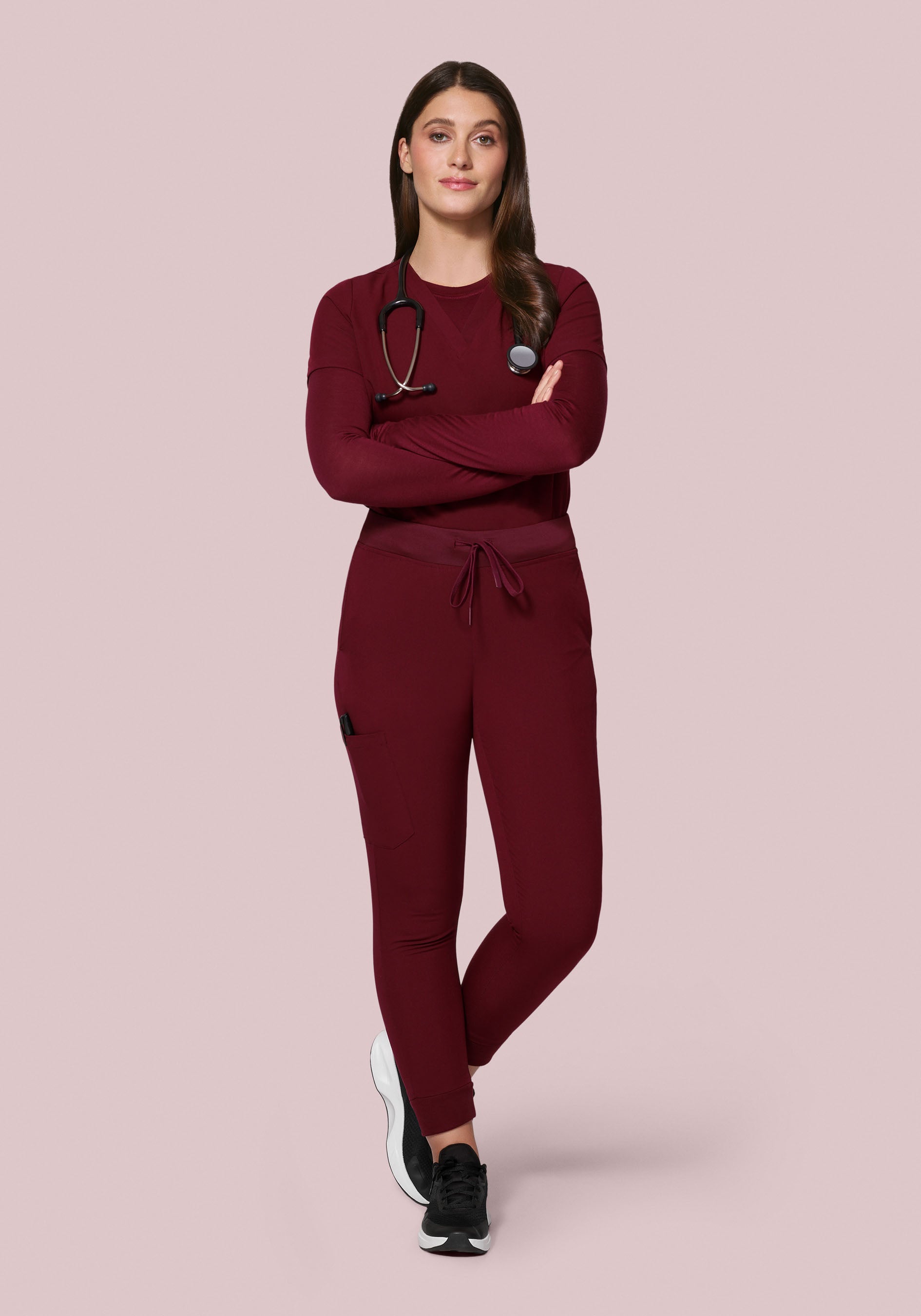 High Waisted Joggers Wine