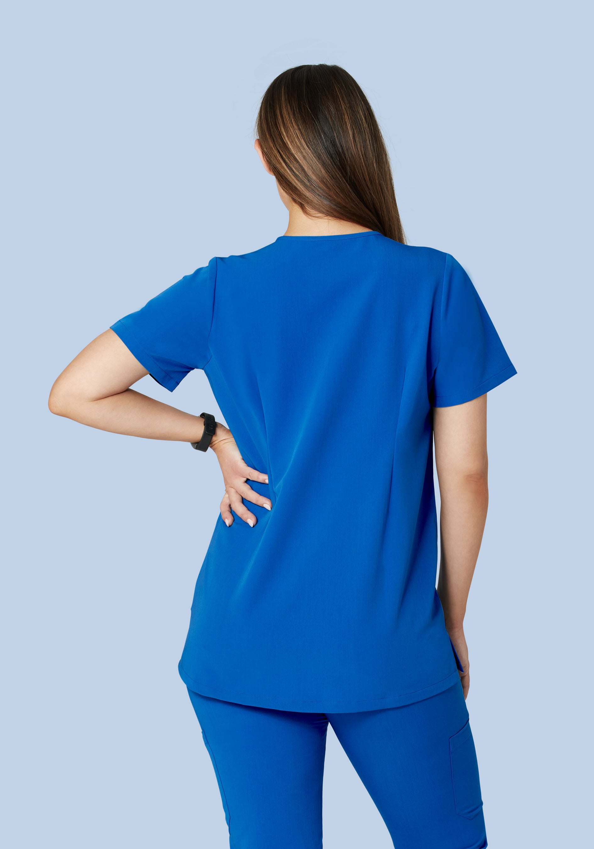 Maternity One Pocket Top Royal Blue