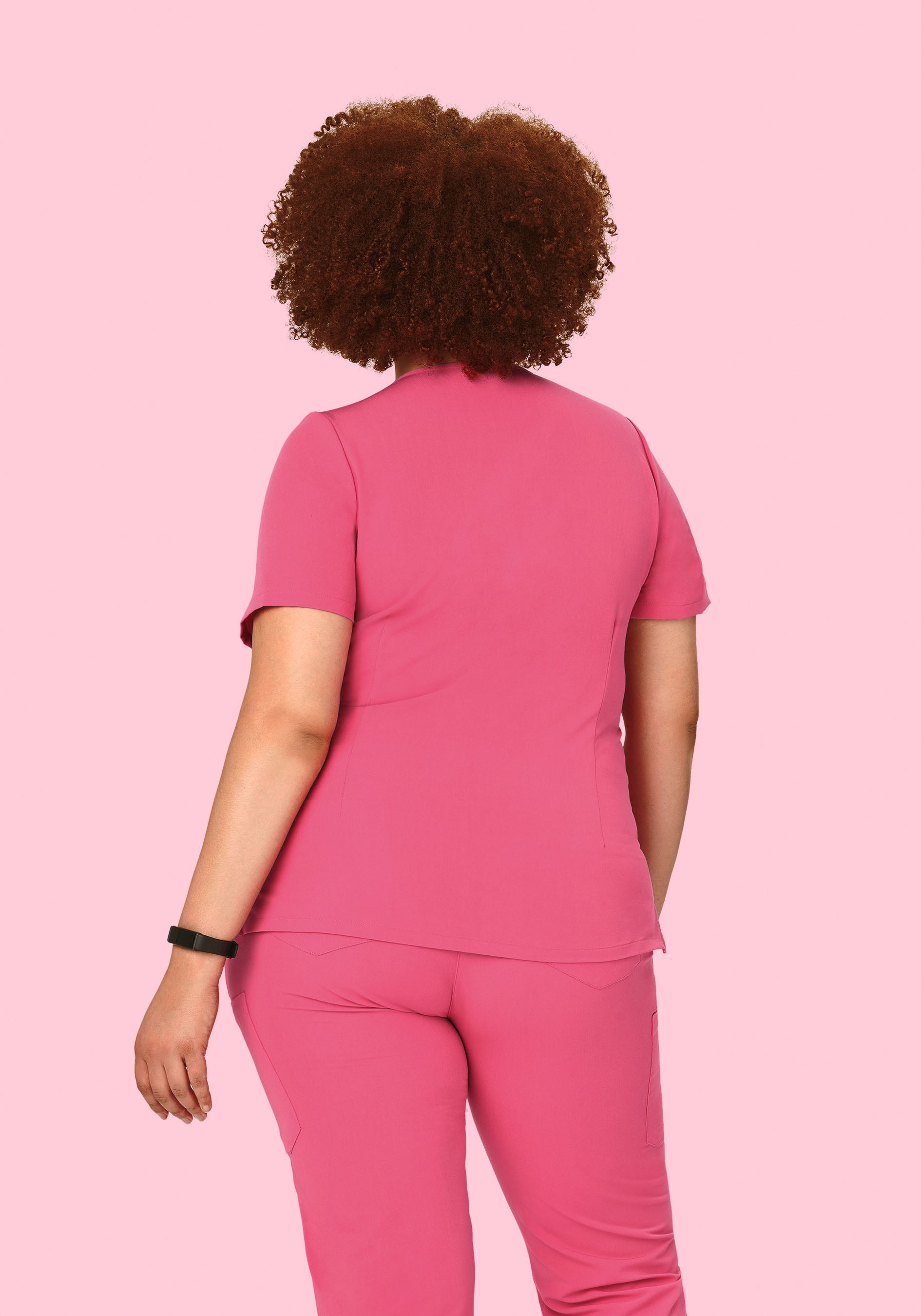 5 Pocket Notch Neck Top Bubblegum