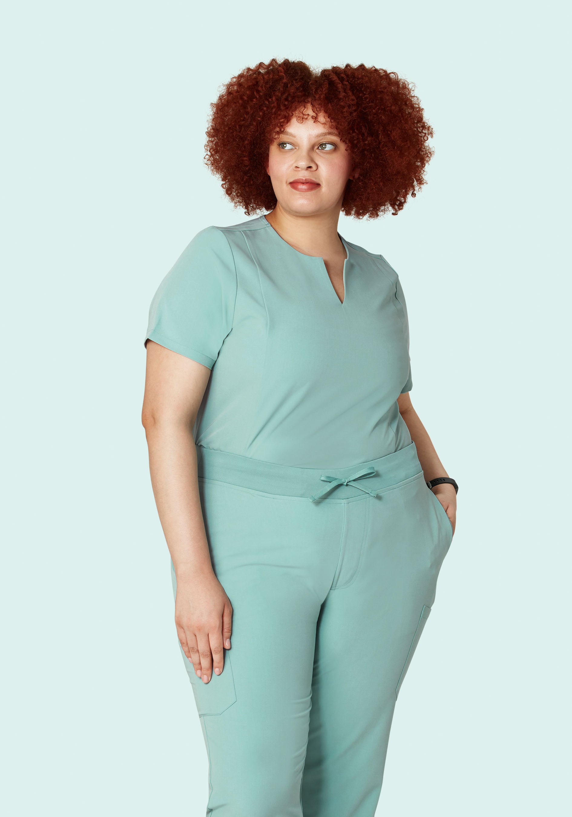 5 Pocket Notch Neck Top Tourmaline