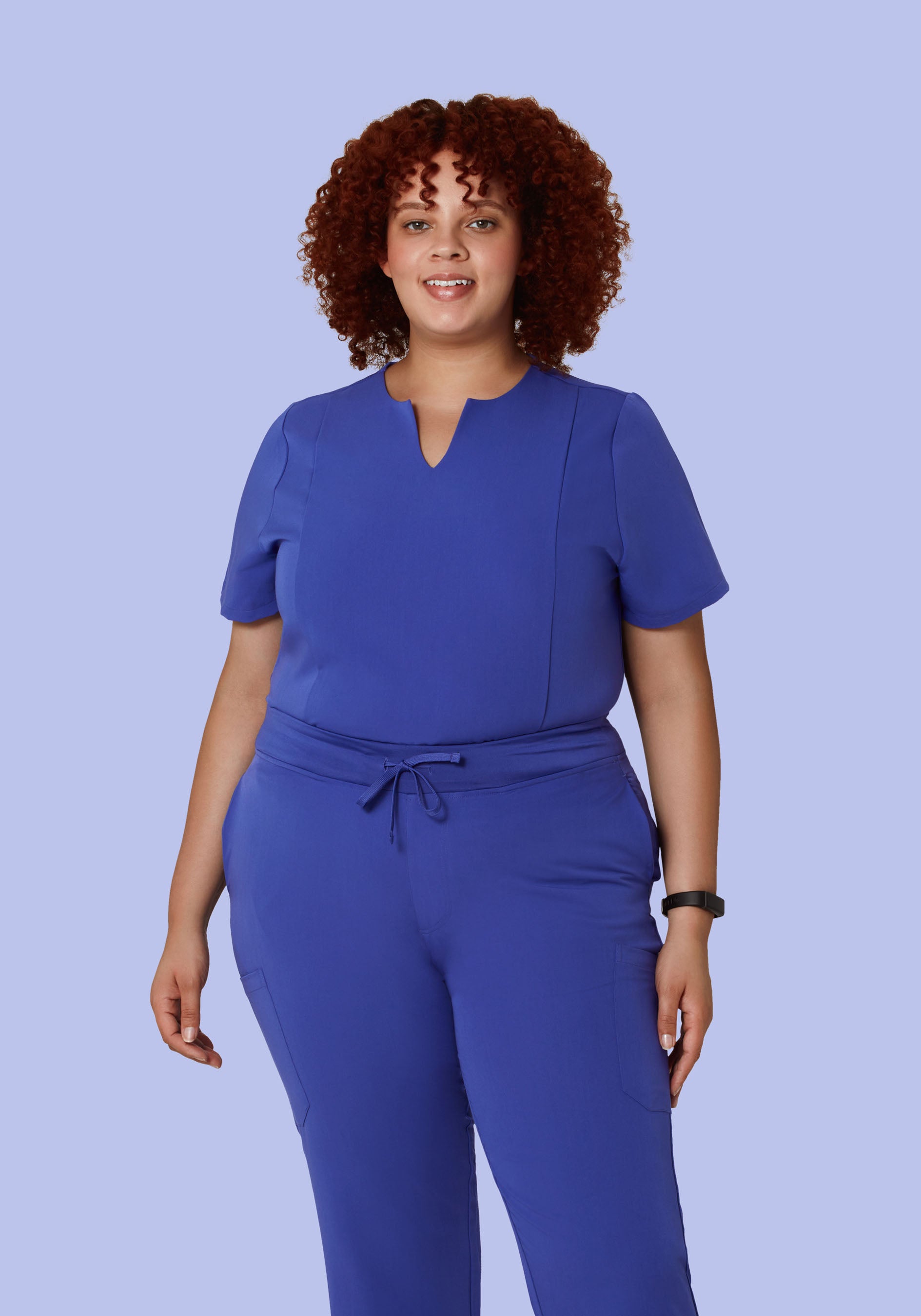 5 Pocket Notch Neck Top Very Peri