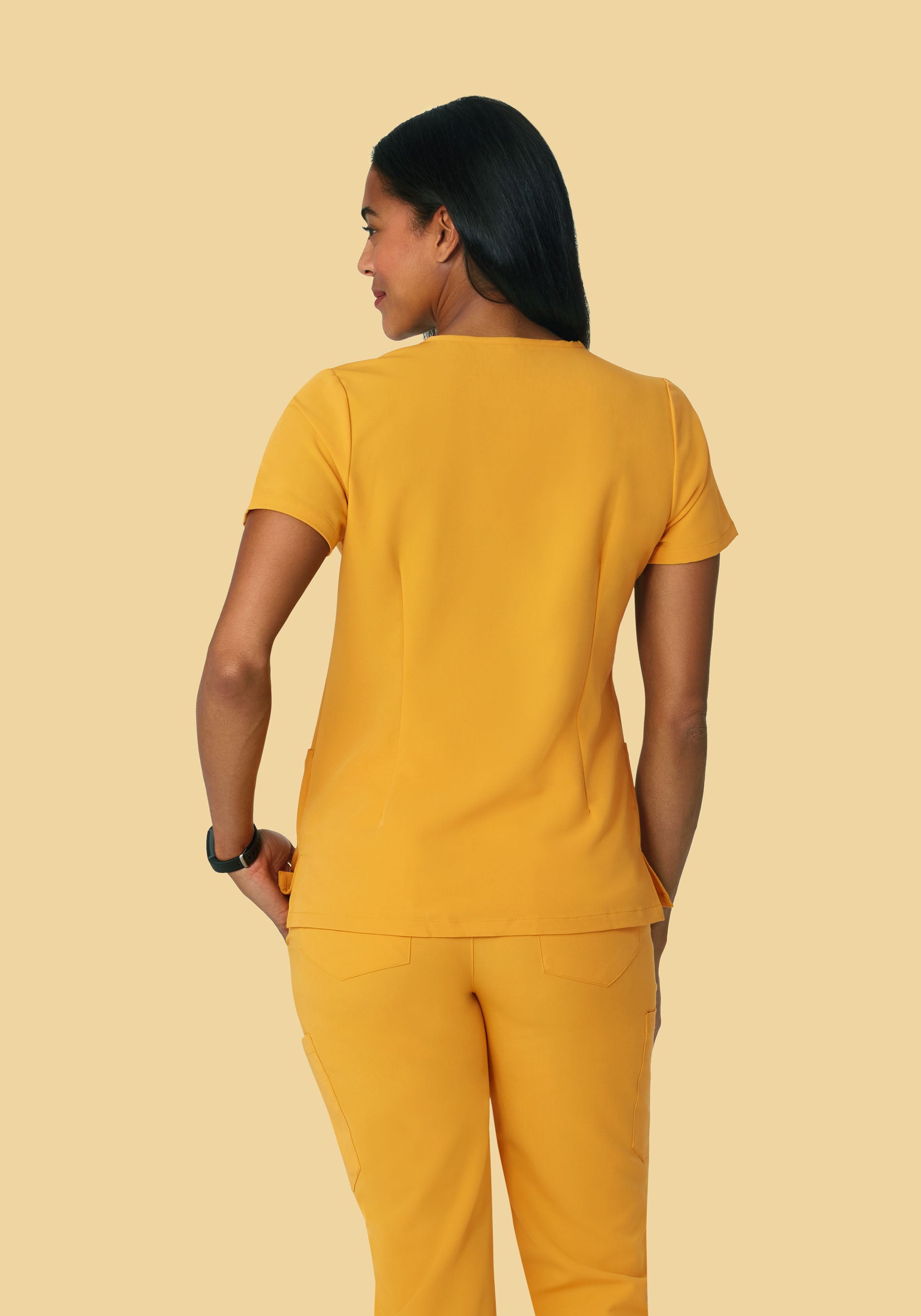 5 Pocket Notch Neck Top Honey
