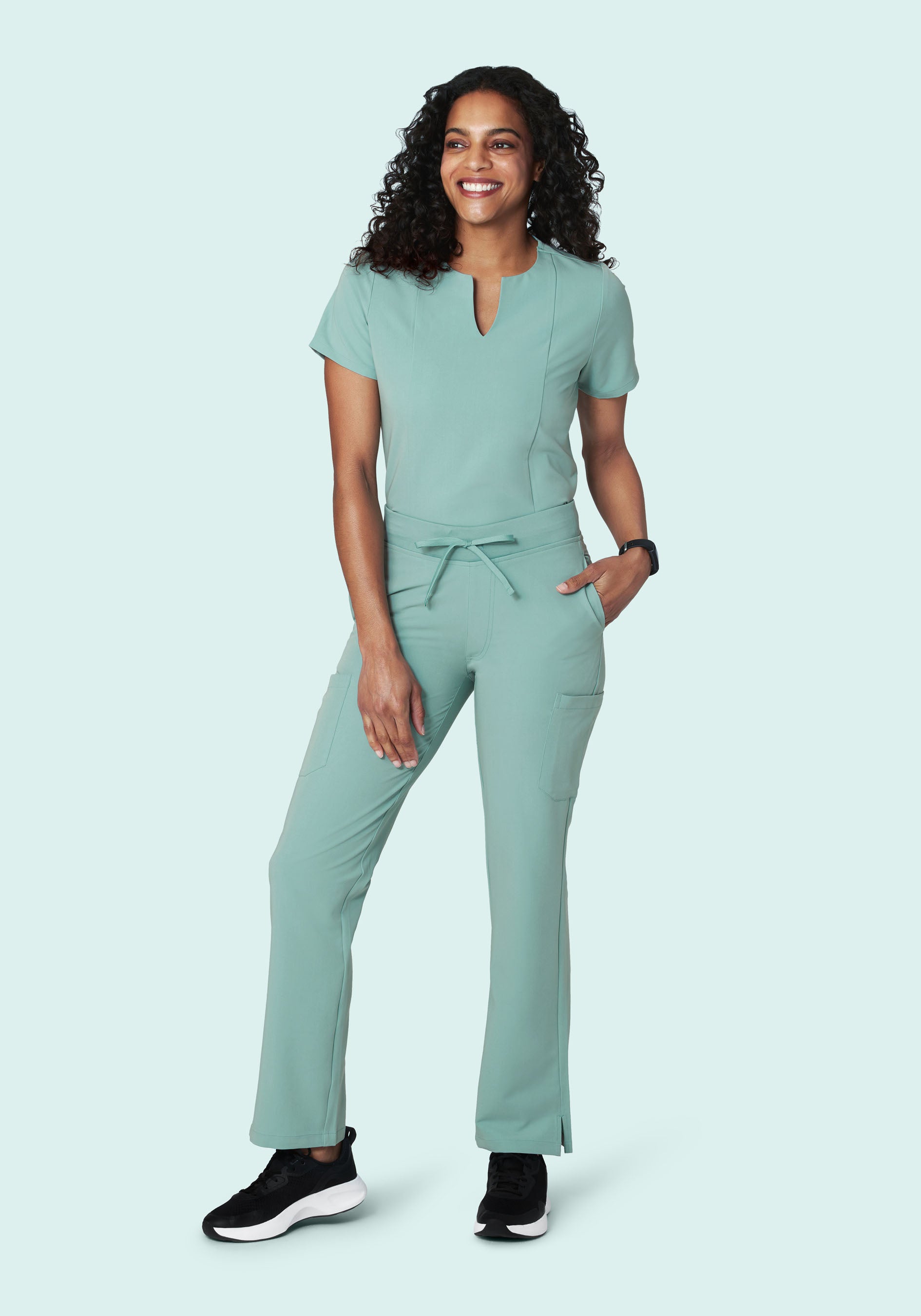 5 Pocket Notch Neck Top Tourmaline