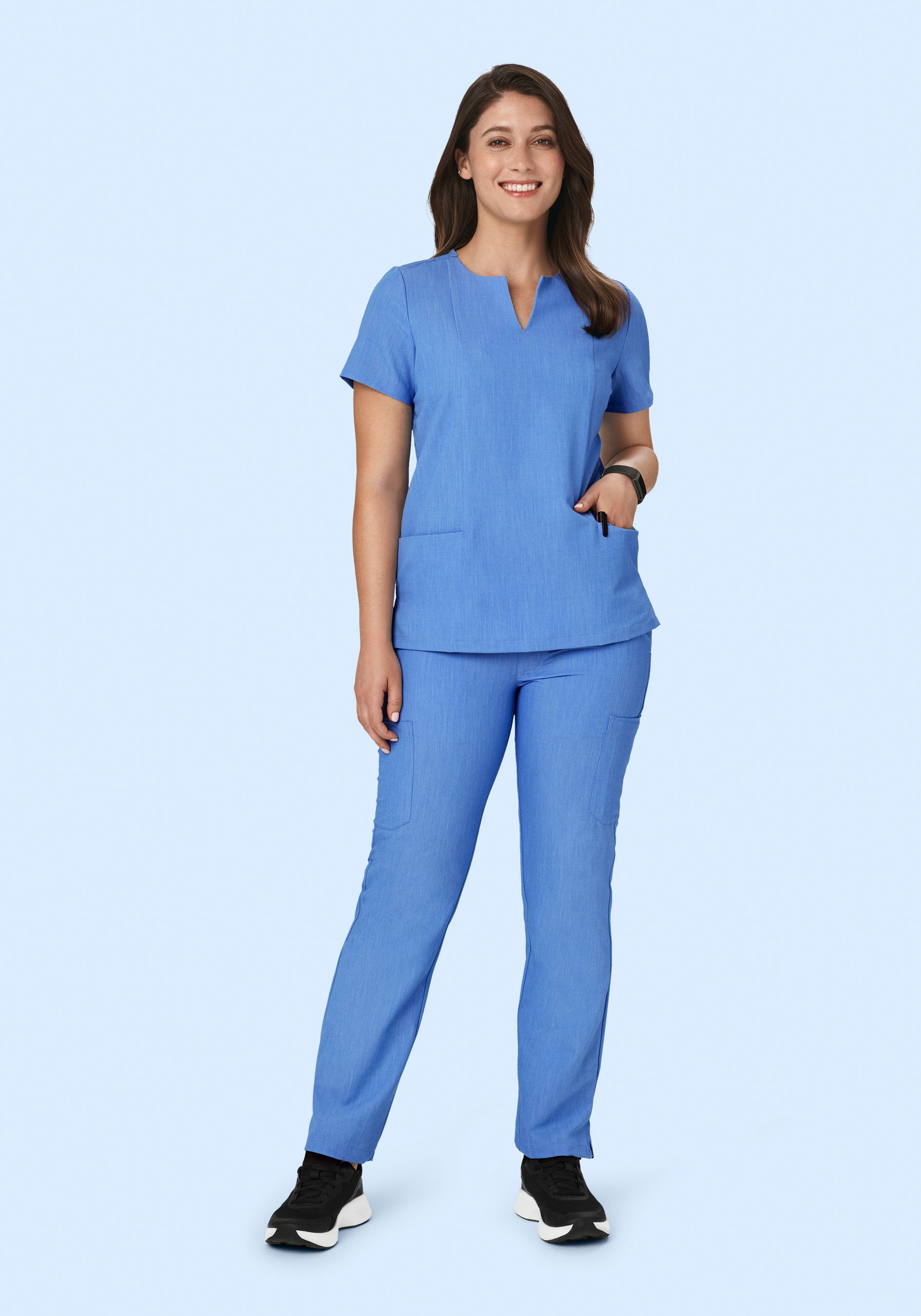 9 Pocket Cargo Pants Heather Blue