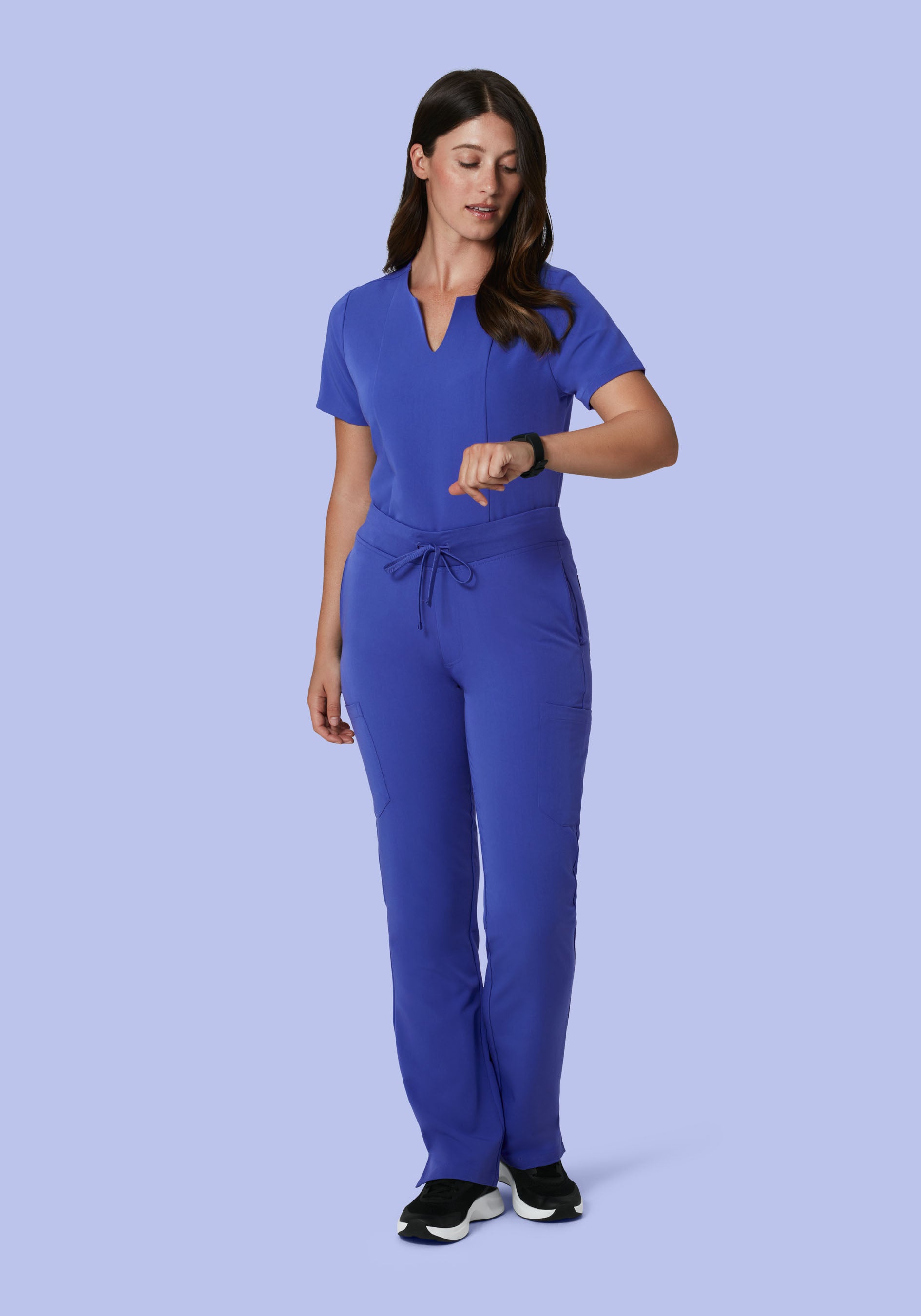5 Pocket Notch Neck Top Very Peri