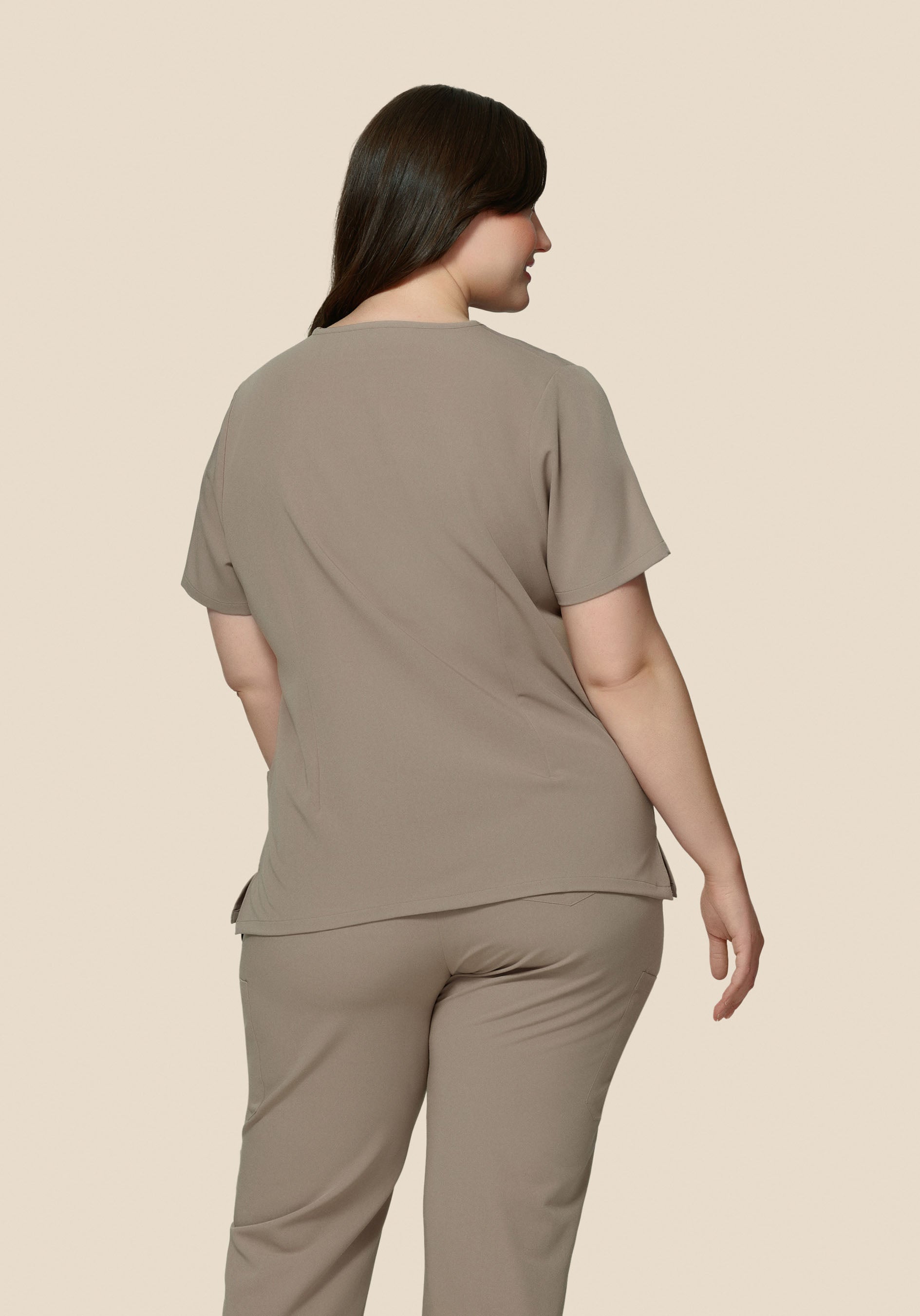 5 Pocket Notch Neck Top Macchiato