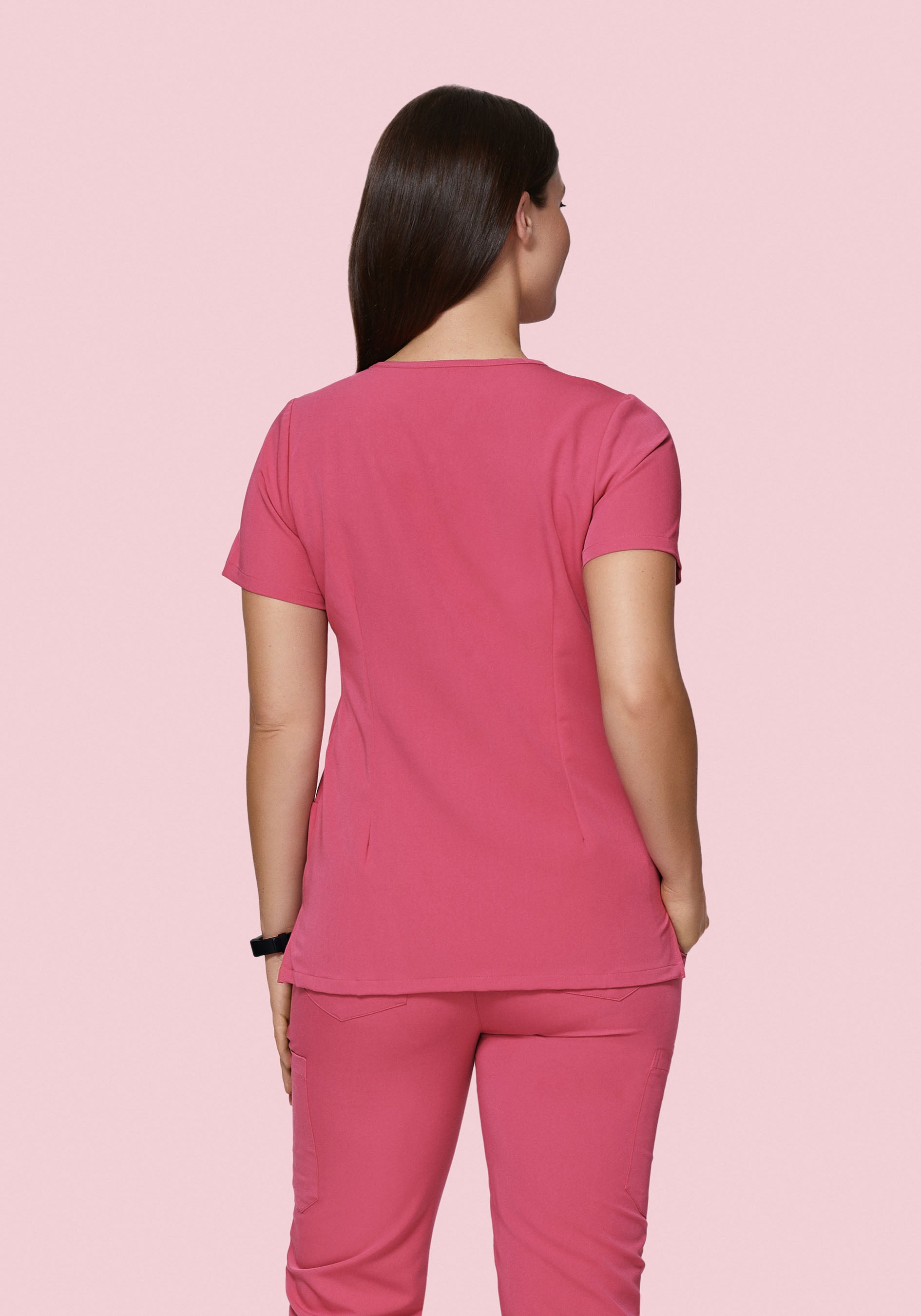 5 Pocket Notch Neck Top Jaipur Pink