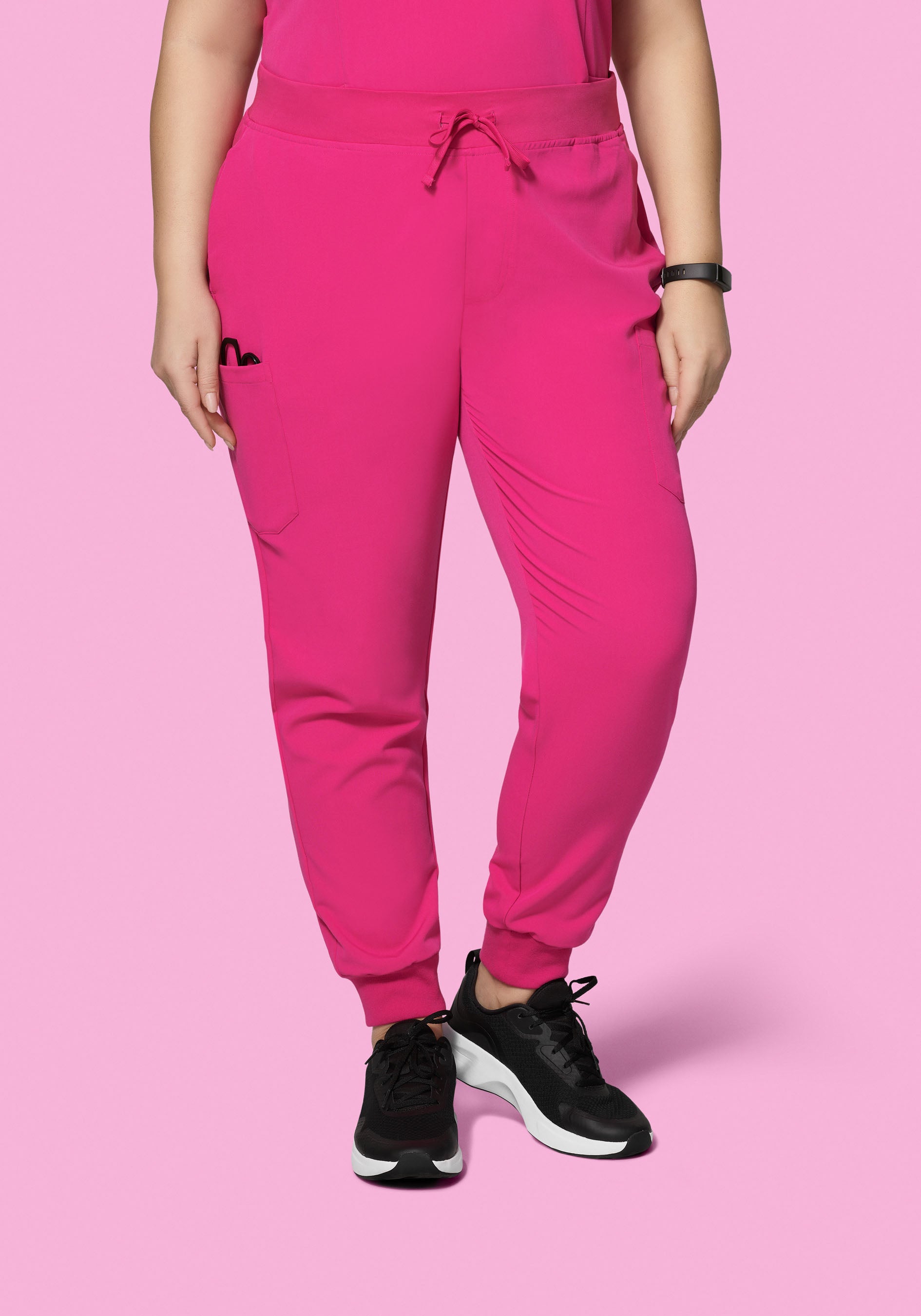 9 Pocket Joggers Shocking Pink