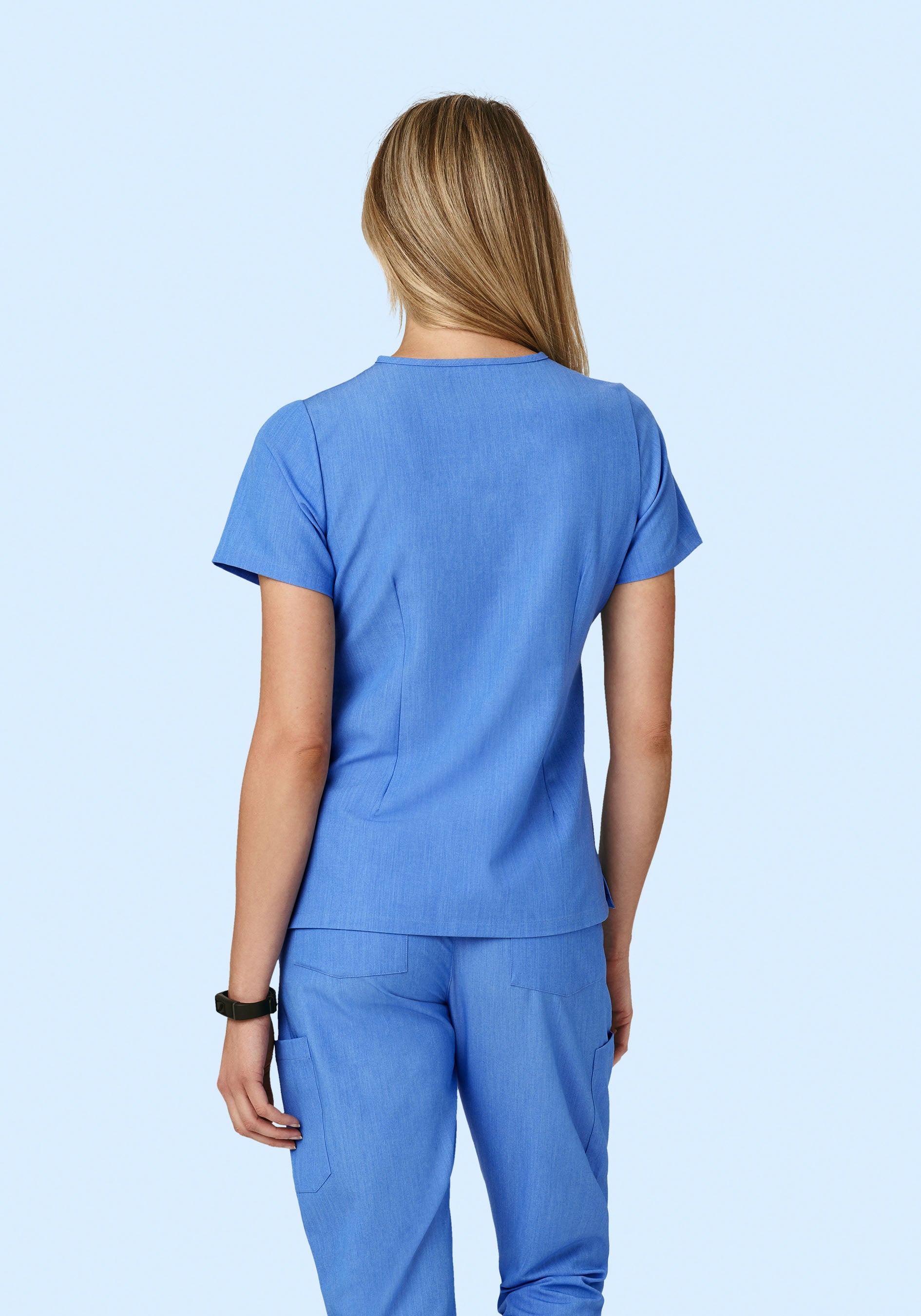 One Pocket Top Heather Blue