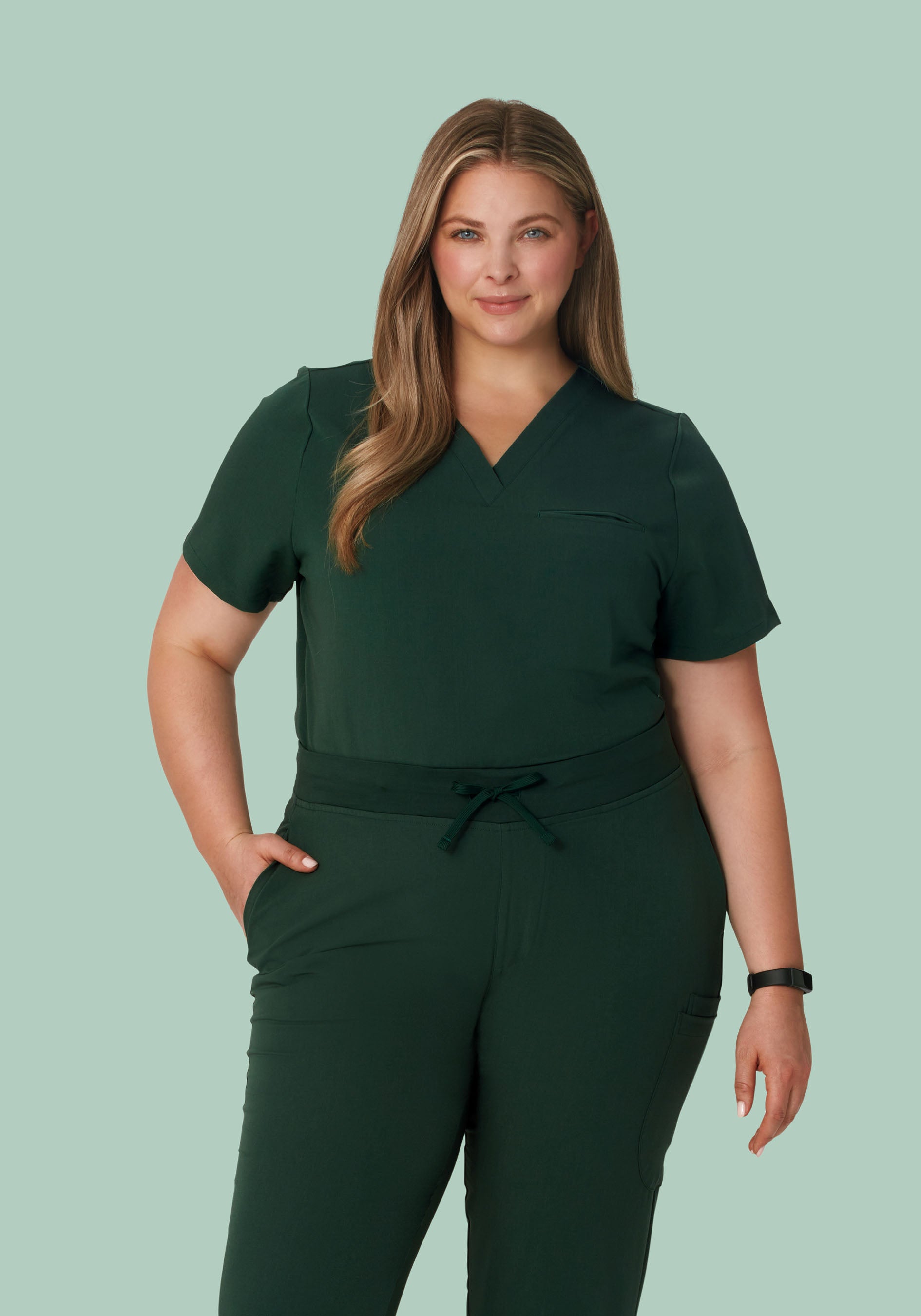 One Pocket Top Midnight Green