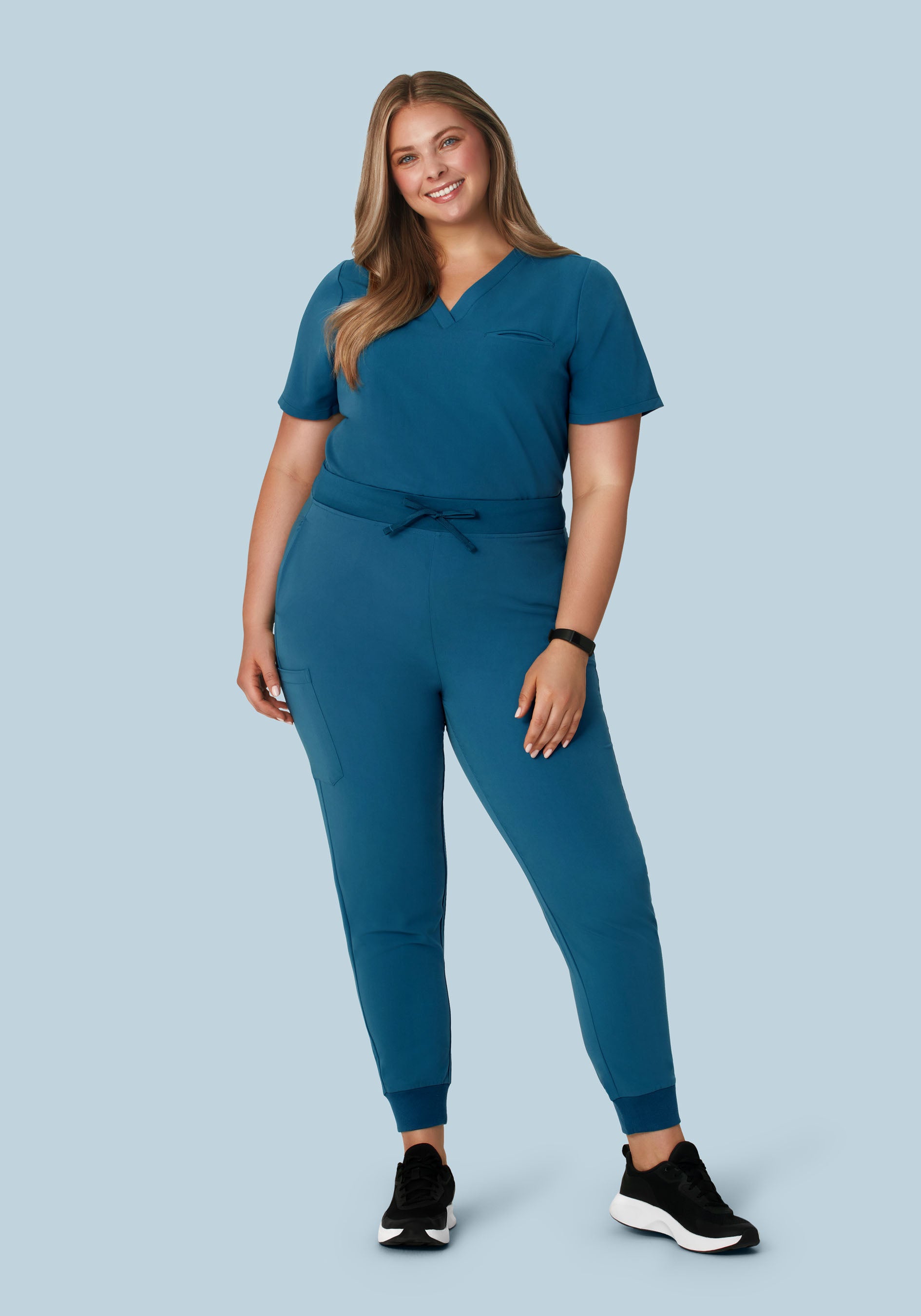 High Waisted Joggers Harbor Blue