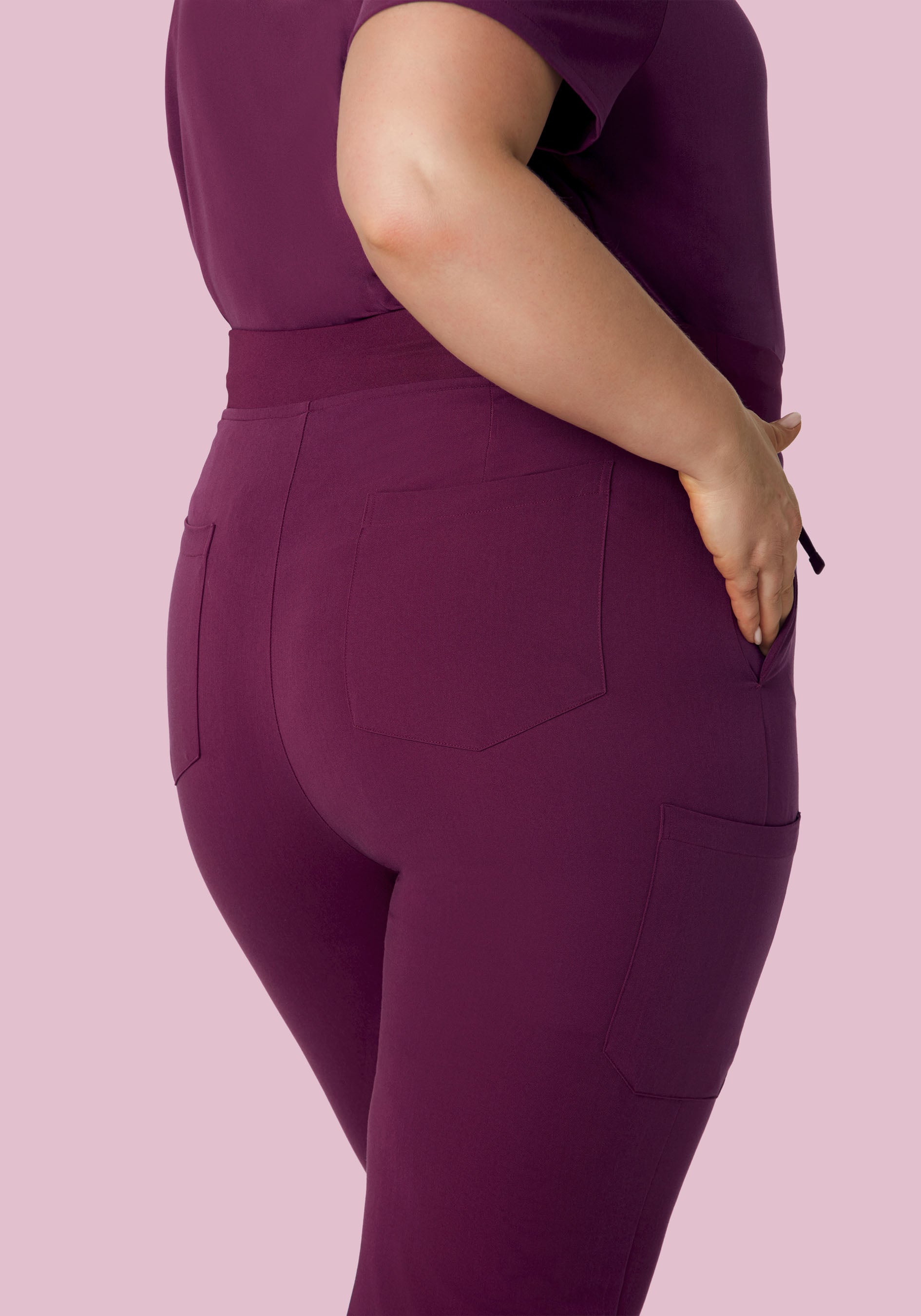 High Waisted Joggers Plum