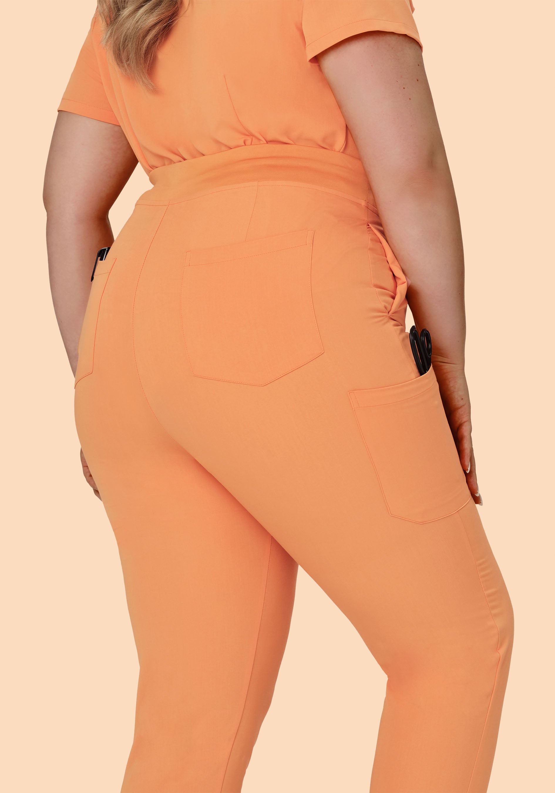 High Waisted Joggers Cantaloupe