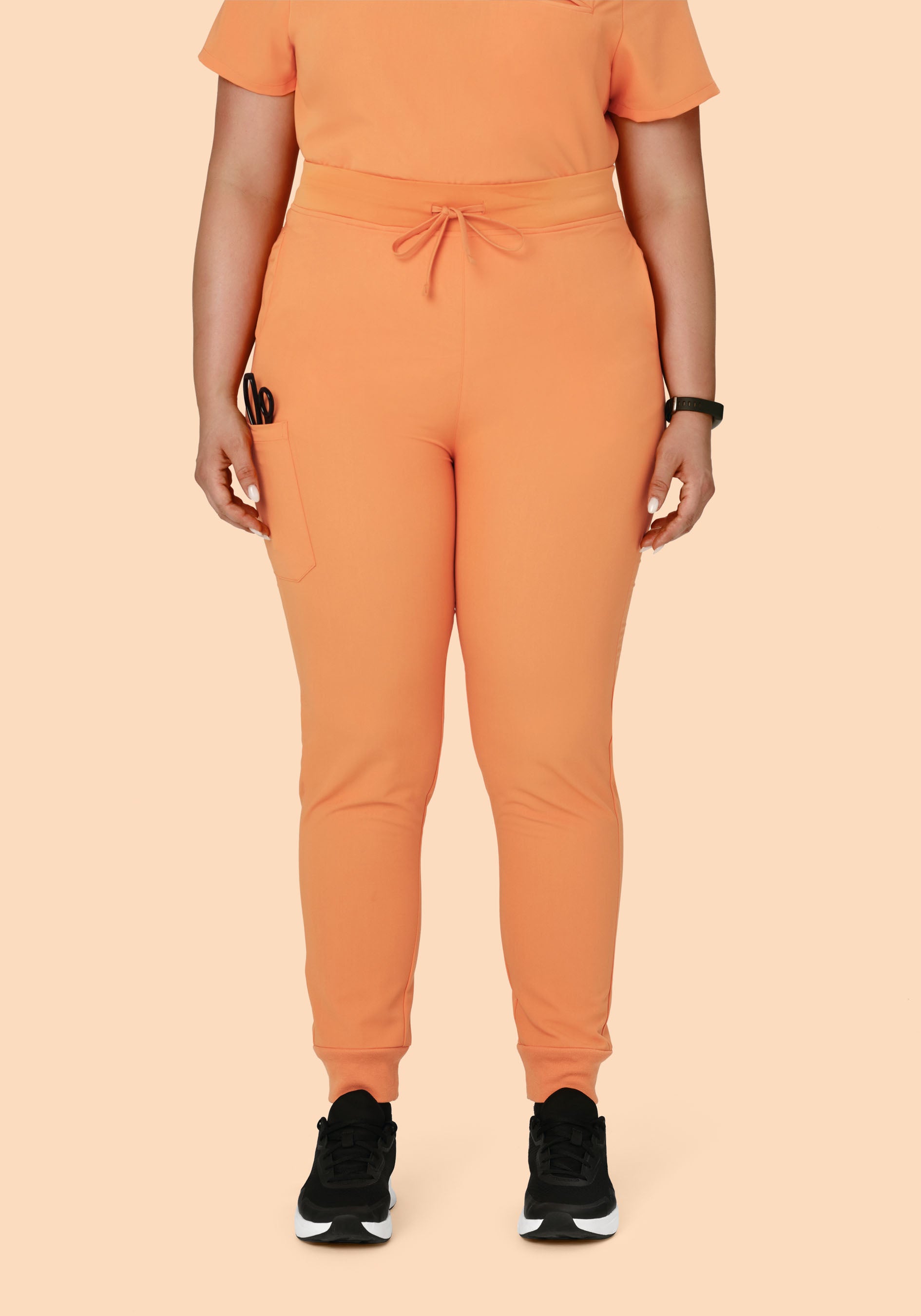 High Waisted Joggers Cantaloupe