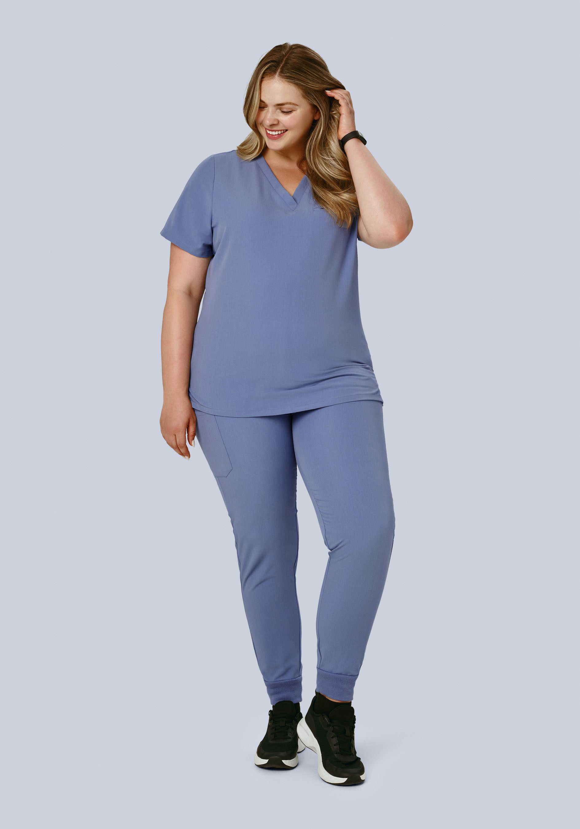 High Waisted Joggers Periwinkle