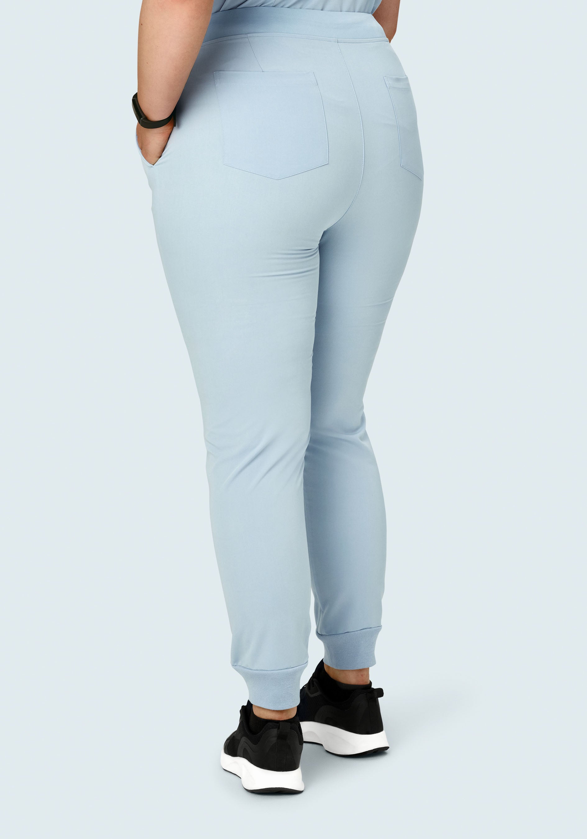 High Waisted Joggers Powder Blue