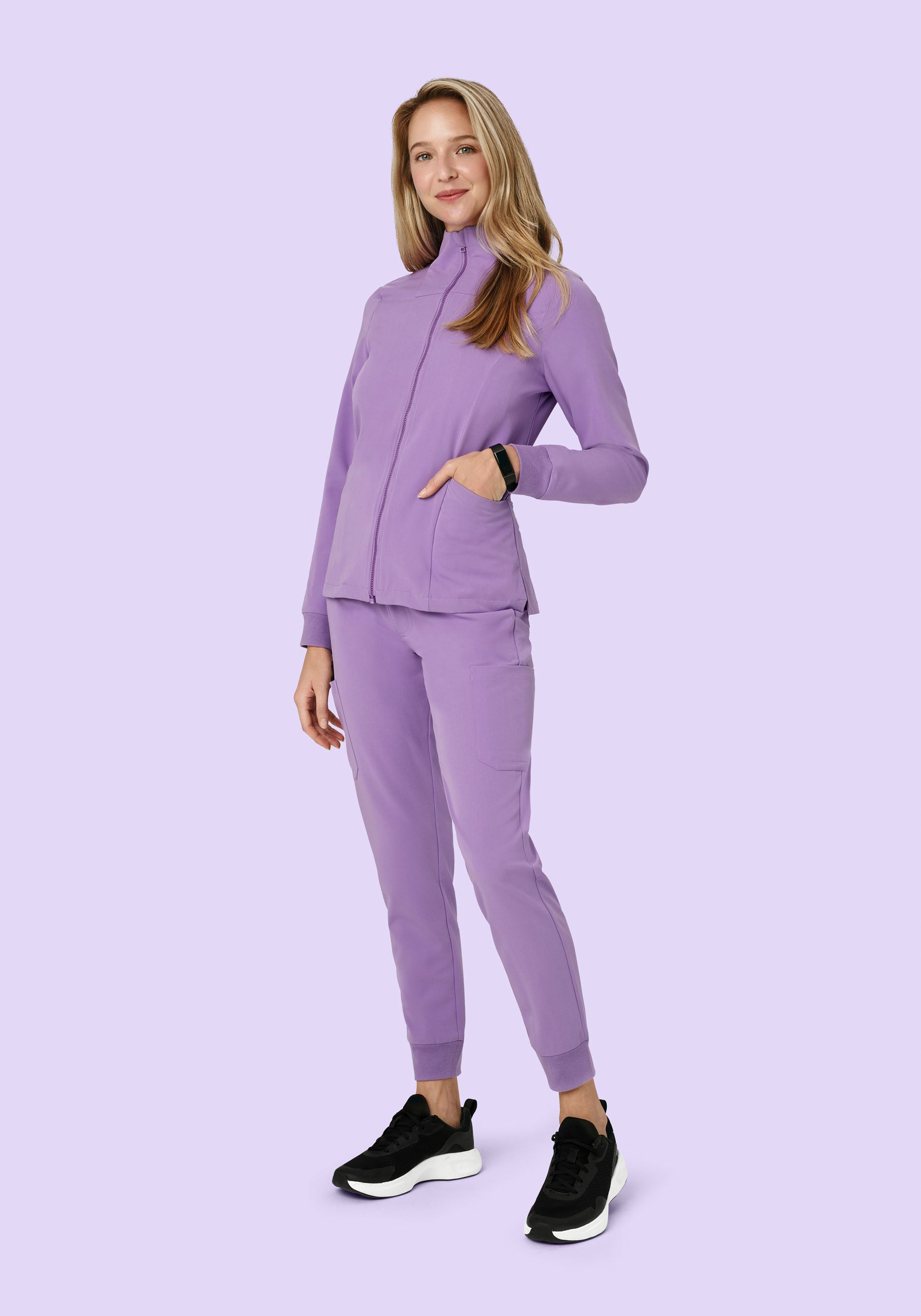 Women's Modern Scrub Jacket Lavender
