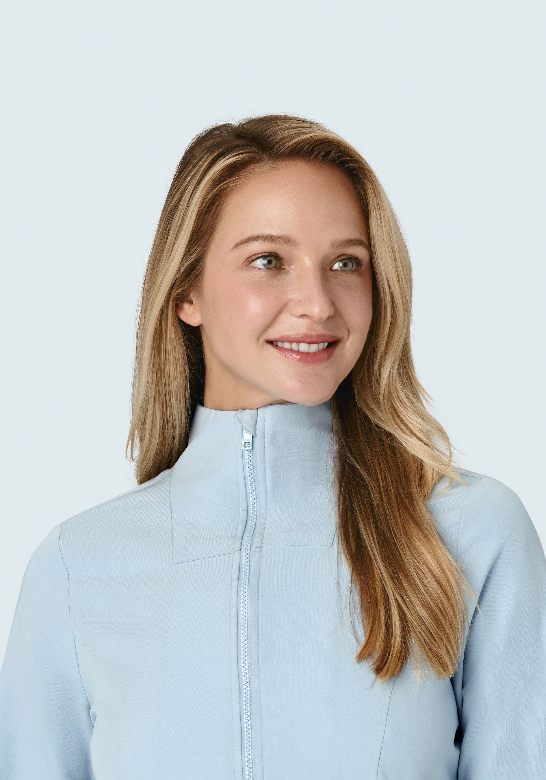 Women's Modern Scrub Jacket Powder Blue