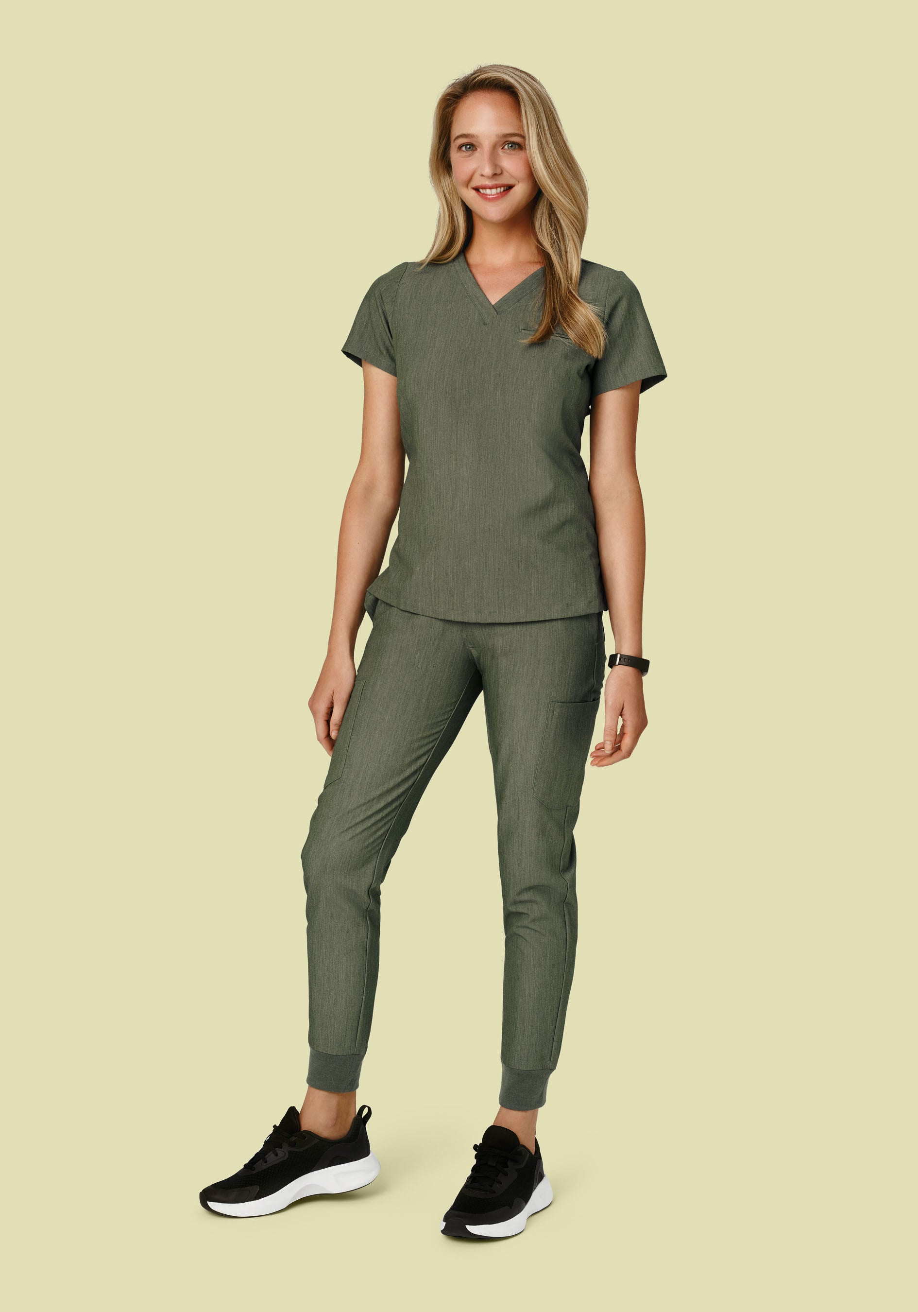9 Pocket Joggers Heather Olive