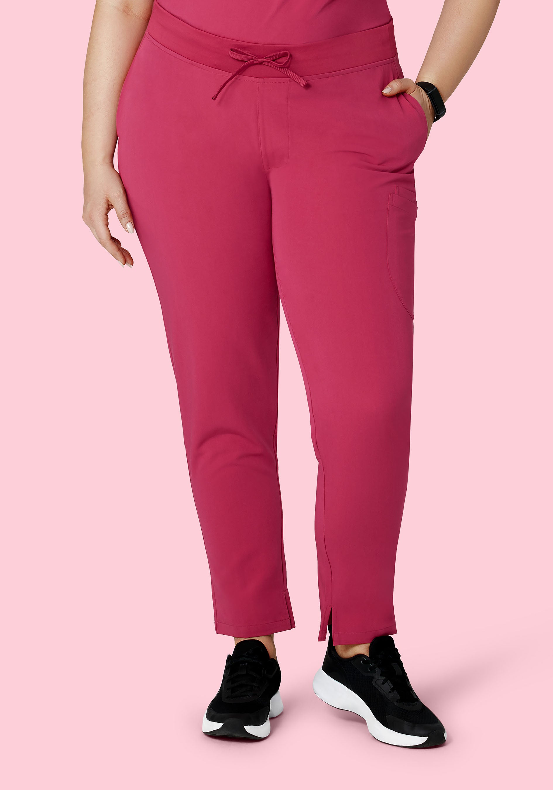 6 Pocket Slim Pants Deep Magenta