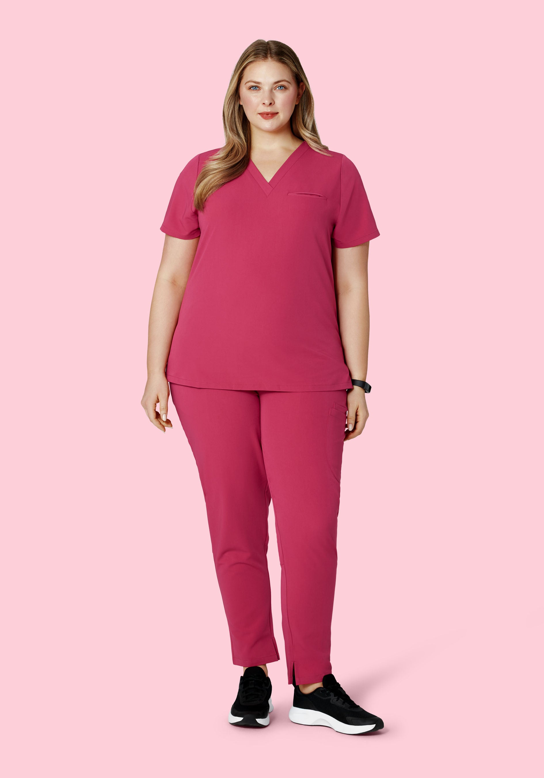 6 Pocket Slim Pants Deep Magenta