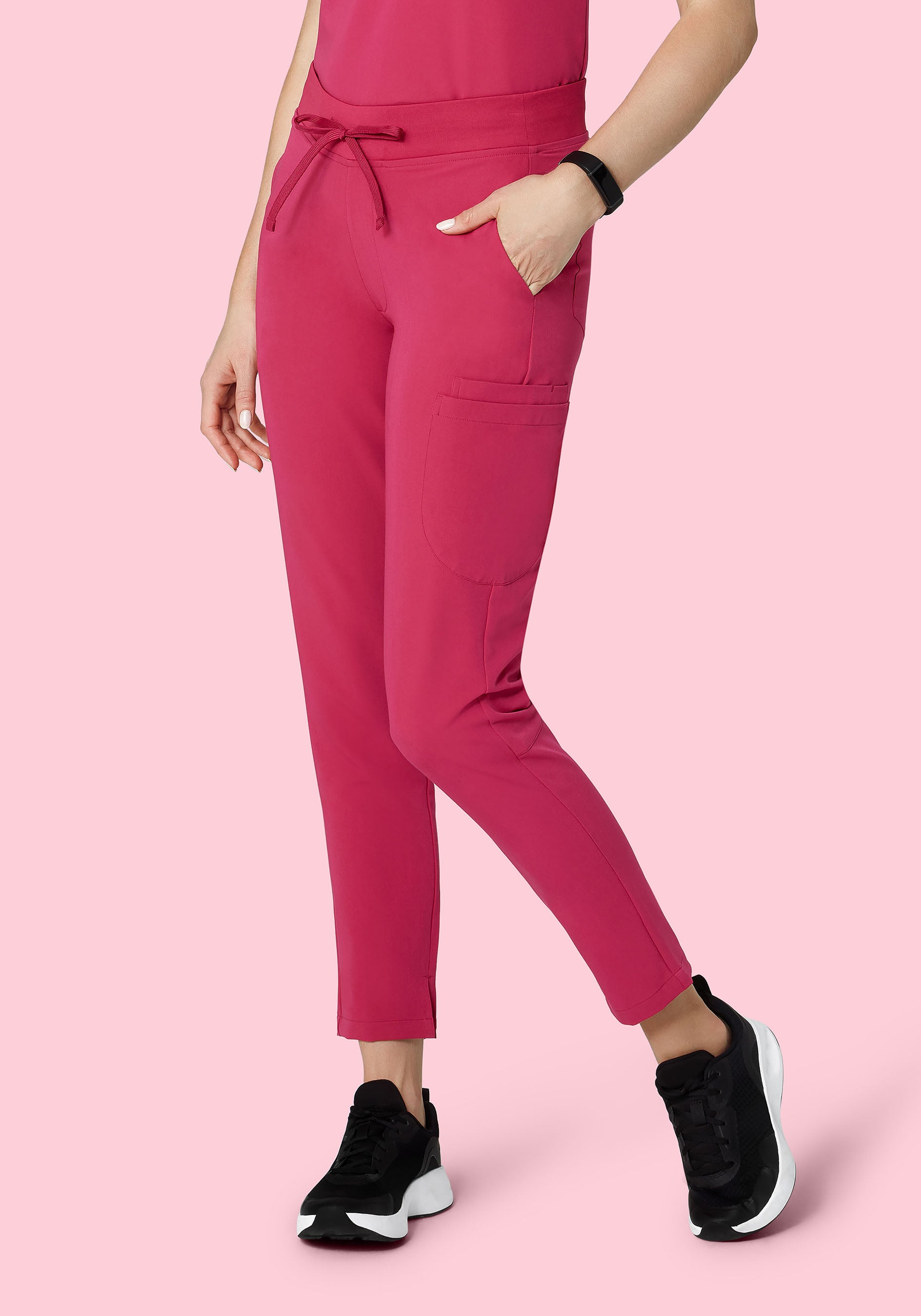 6 Pocket Slim Pants Deep Magenta