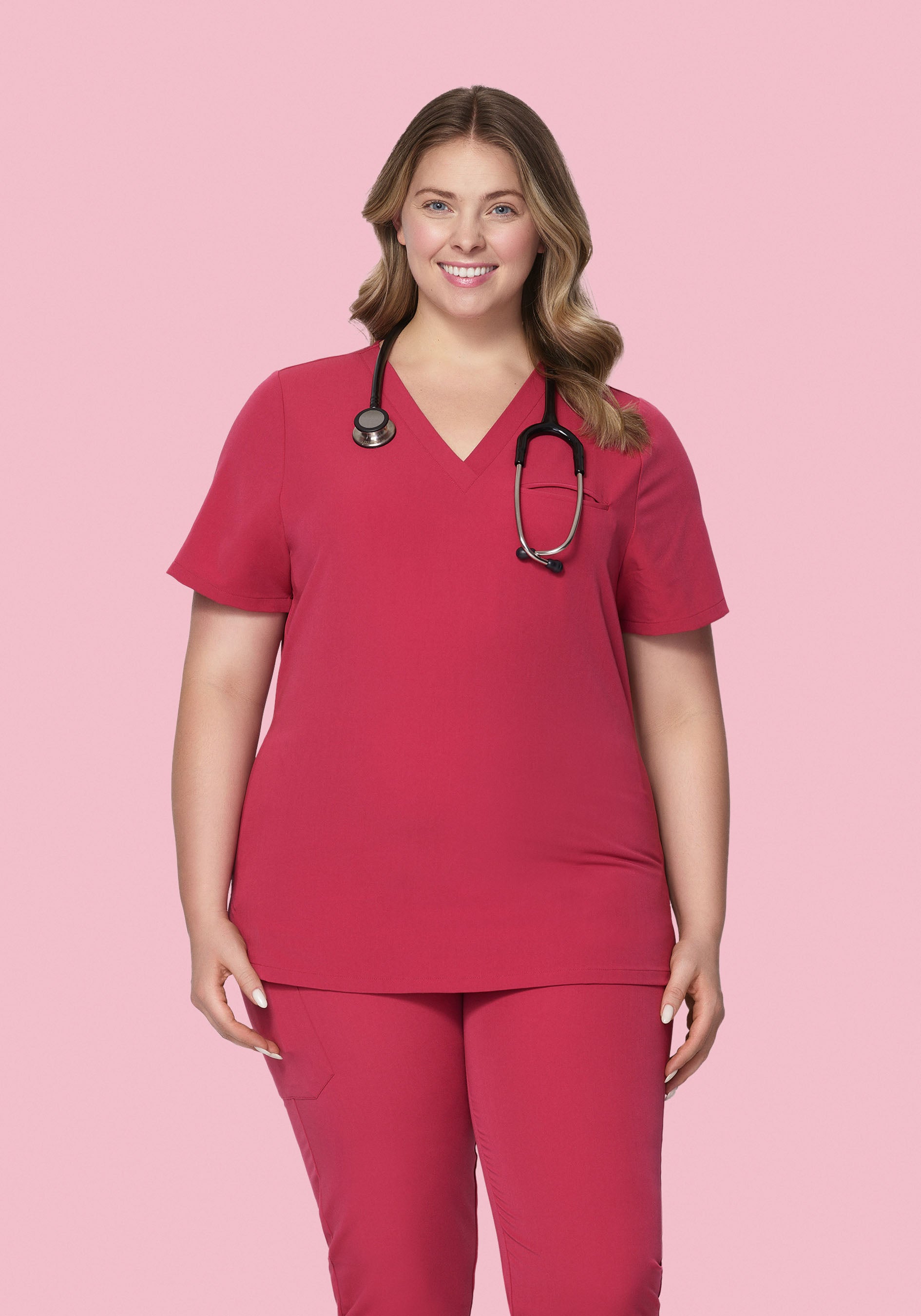 One Pocket Top Deep Rose