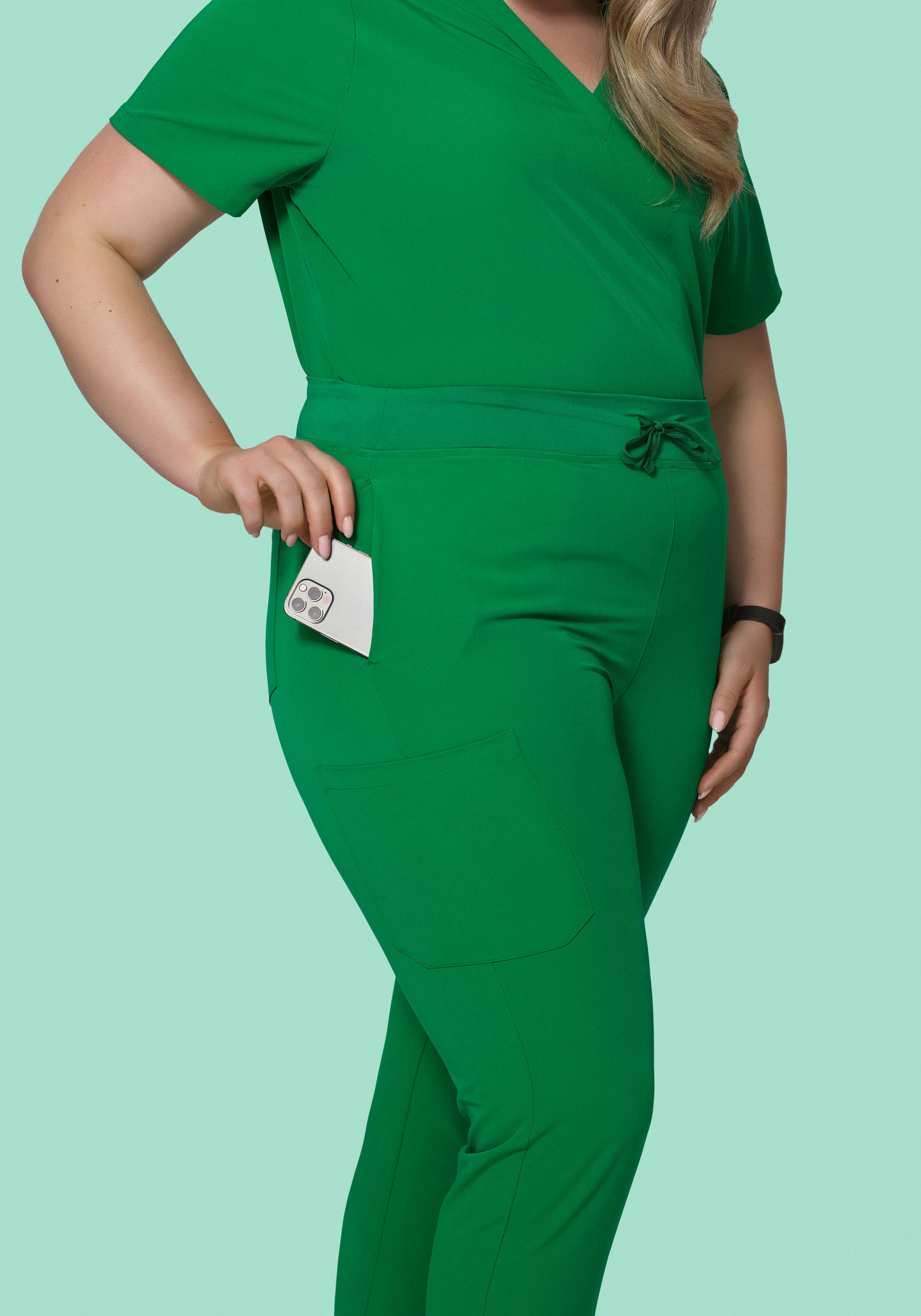 High Waisted Joggers Emerald